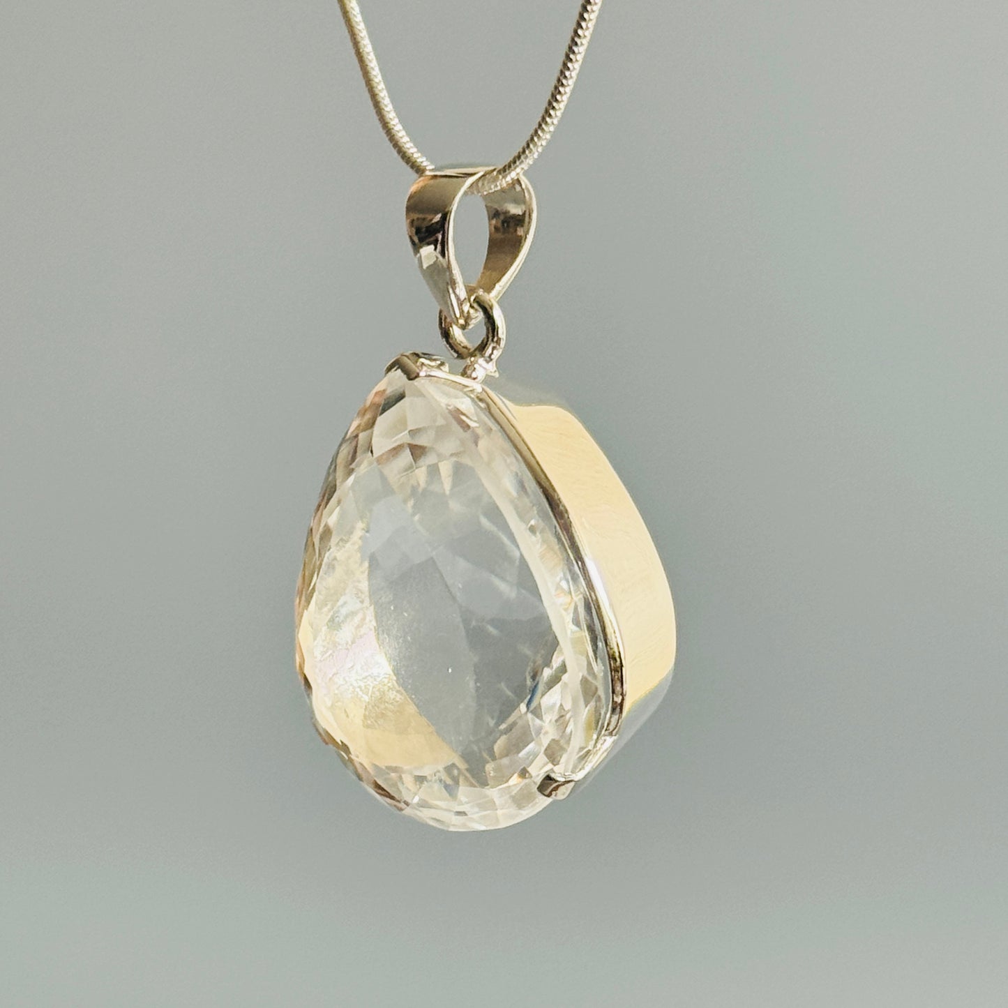 Clear Quartz Handmade Pendant