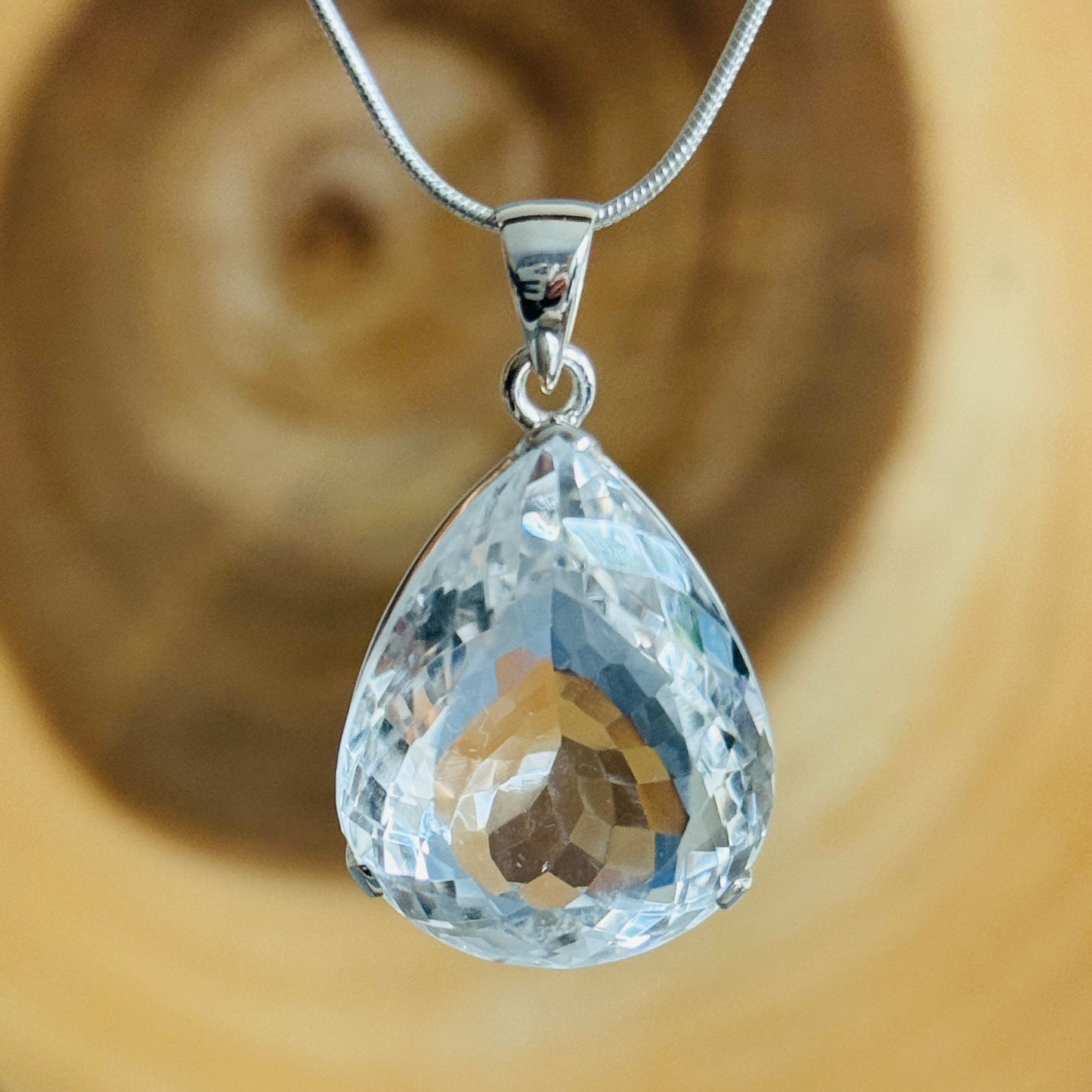 Clear Quartz Handmade Pendant