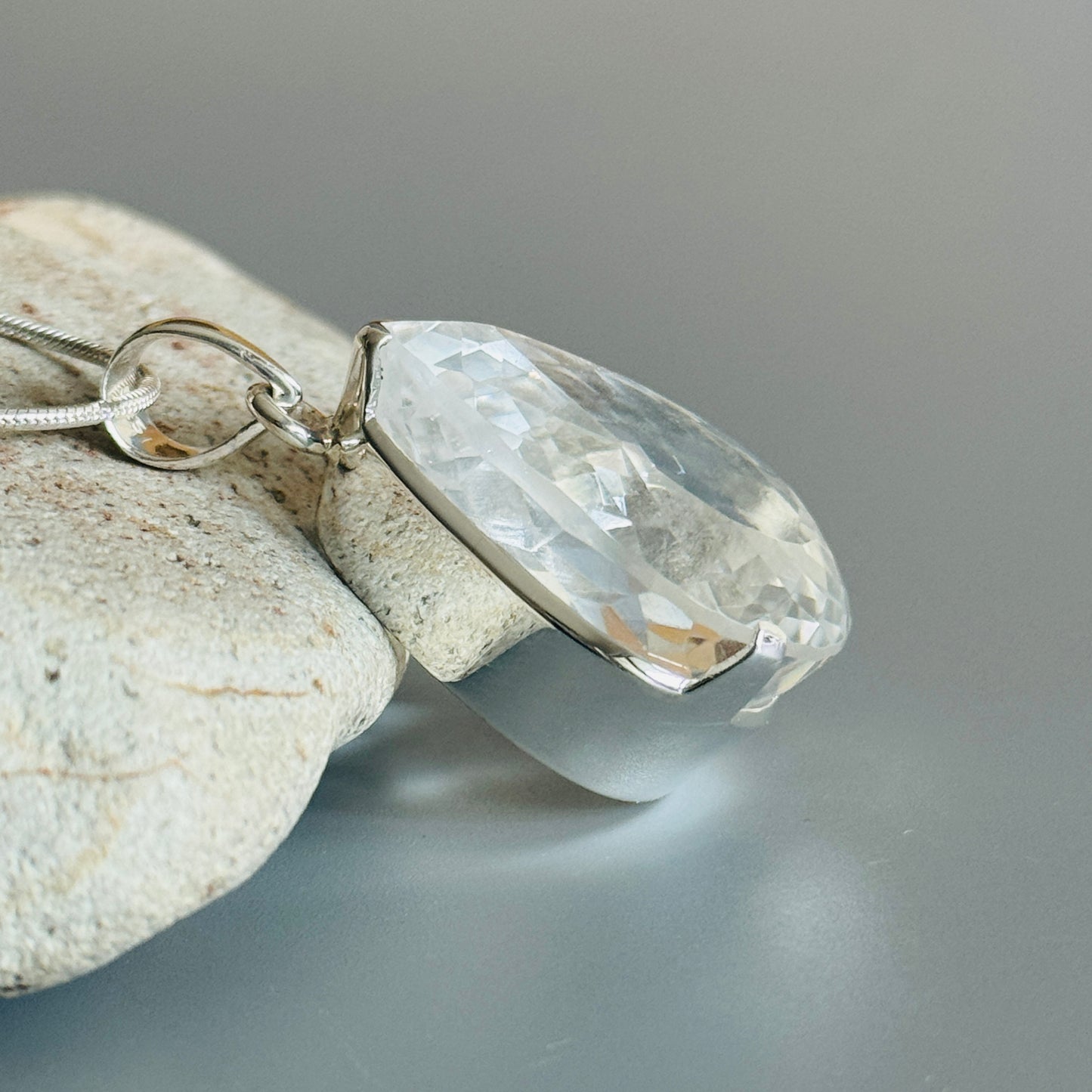 Clear Quartz Handmade Pendant