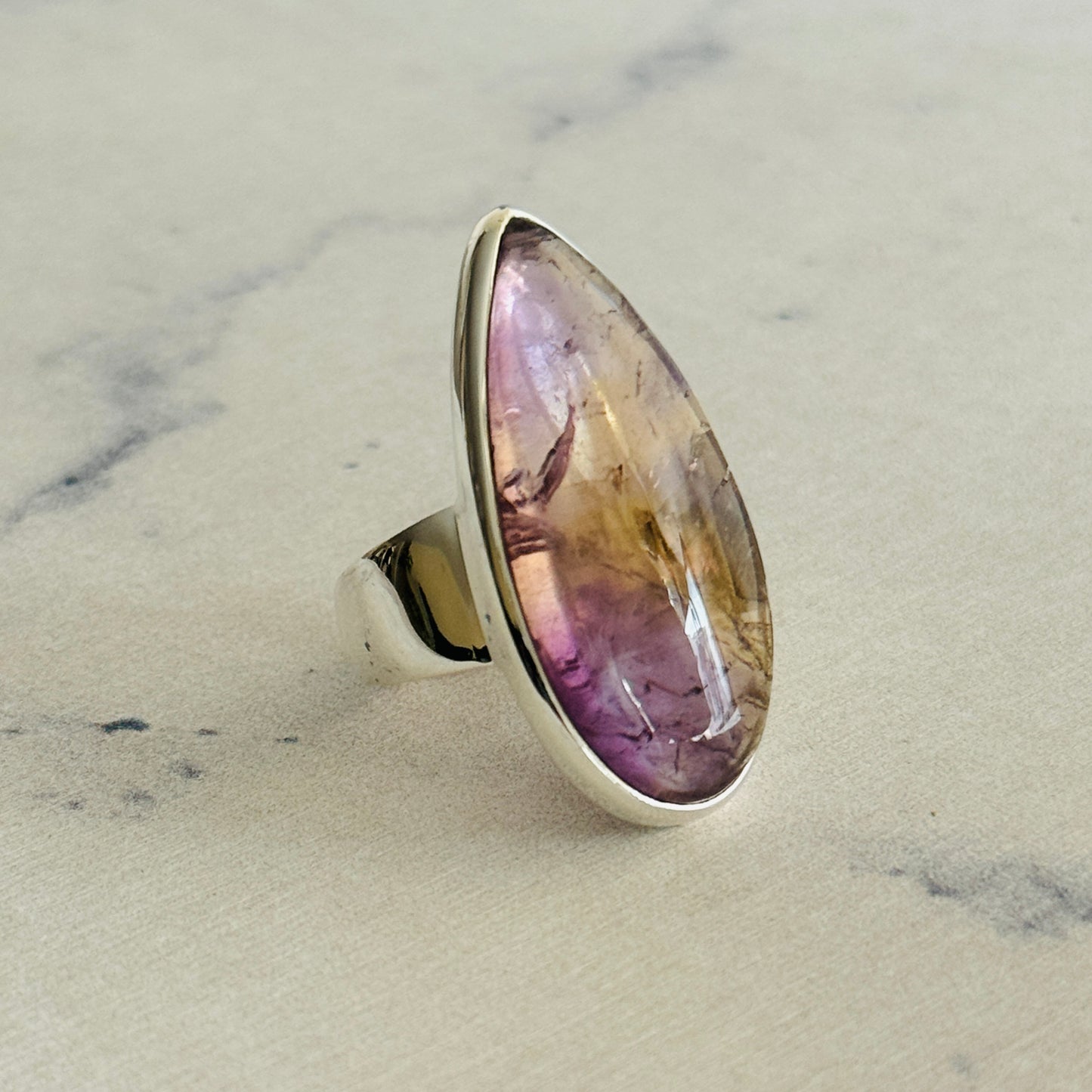 Ametrine Natural Gemstone Ring