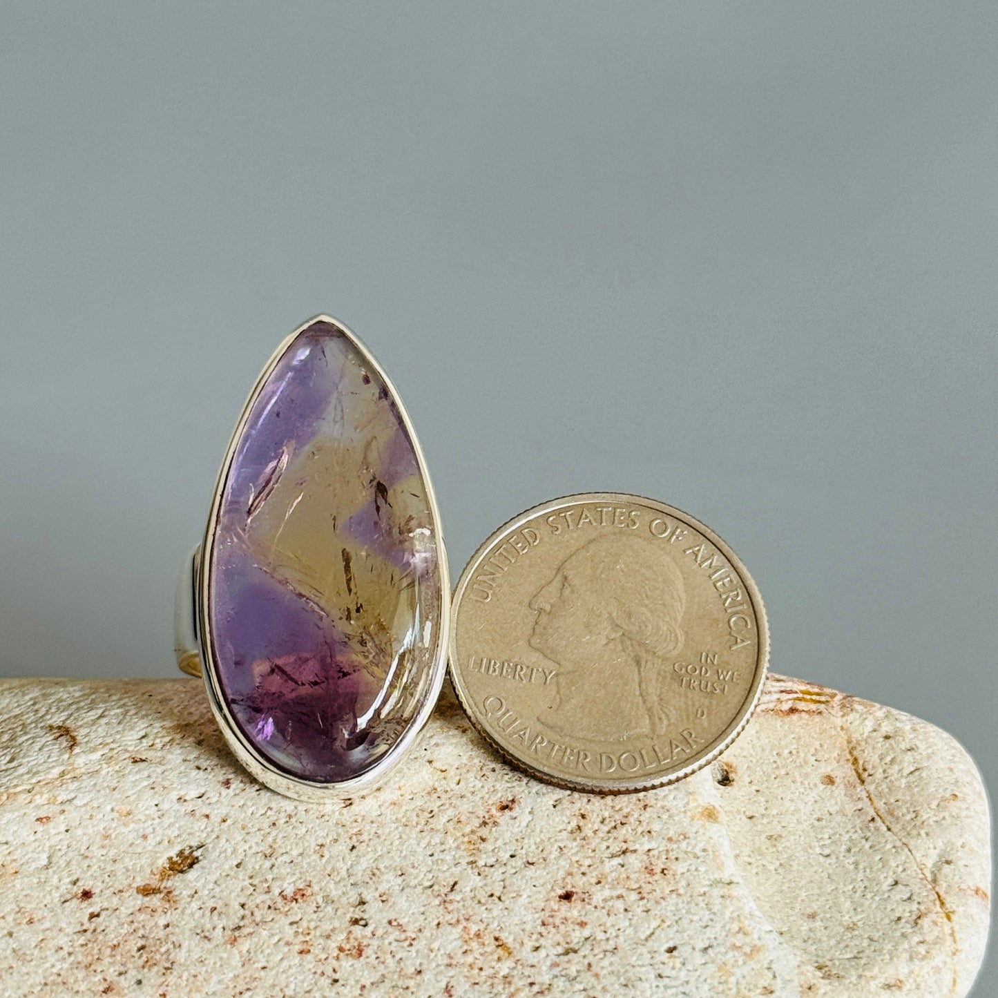 Ametrine Natural Gemstone Ring