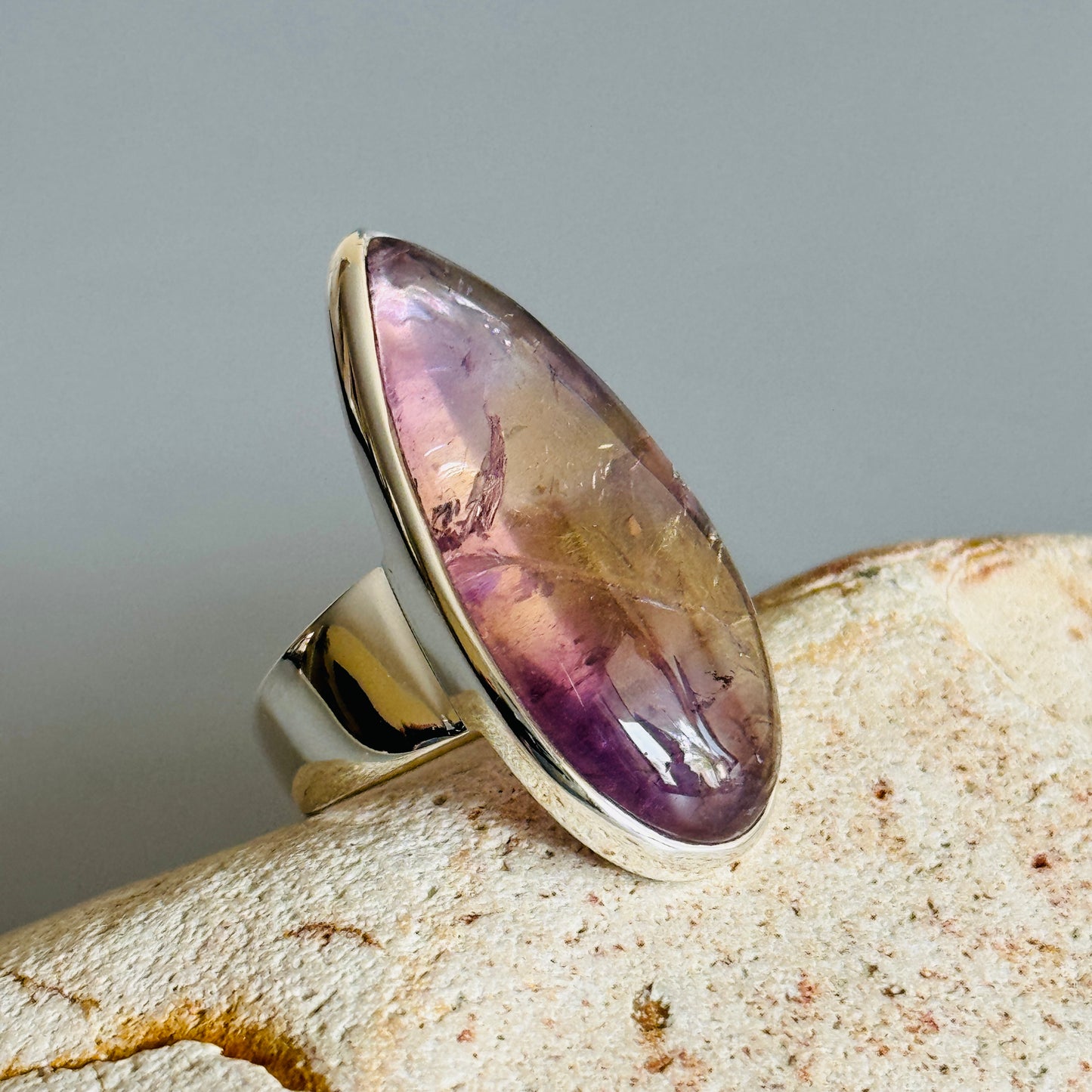 Ametrine Natural Gemstone Ring