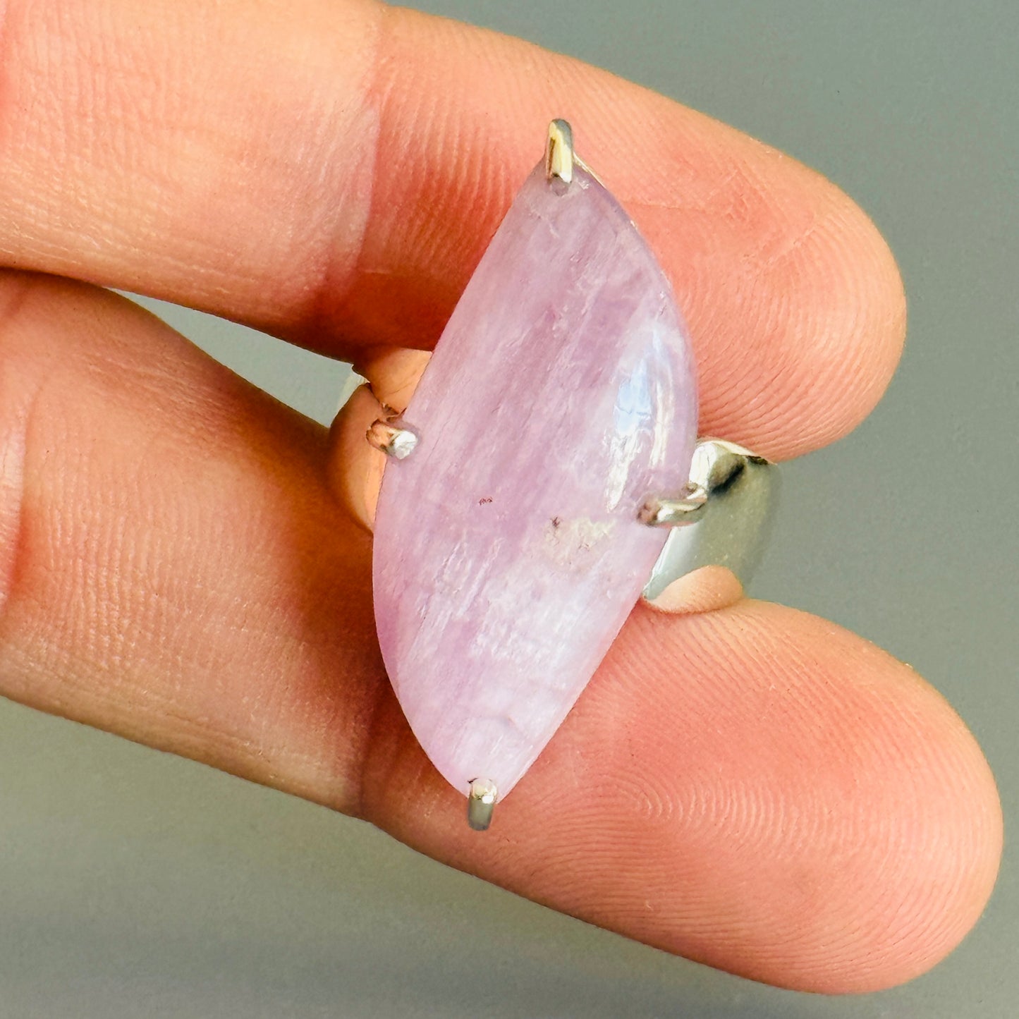 Kunzite Cabochon Ring