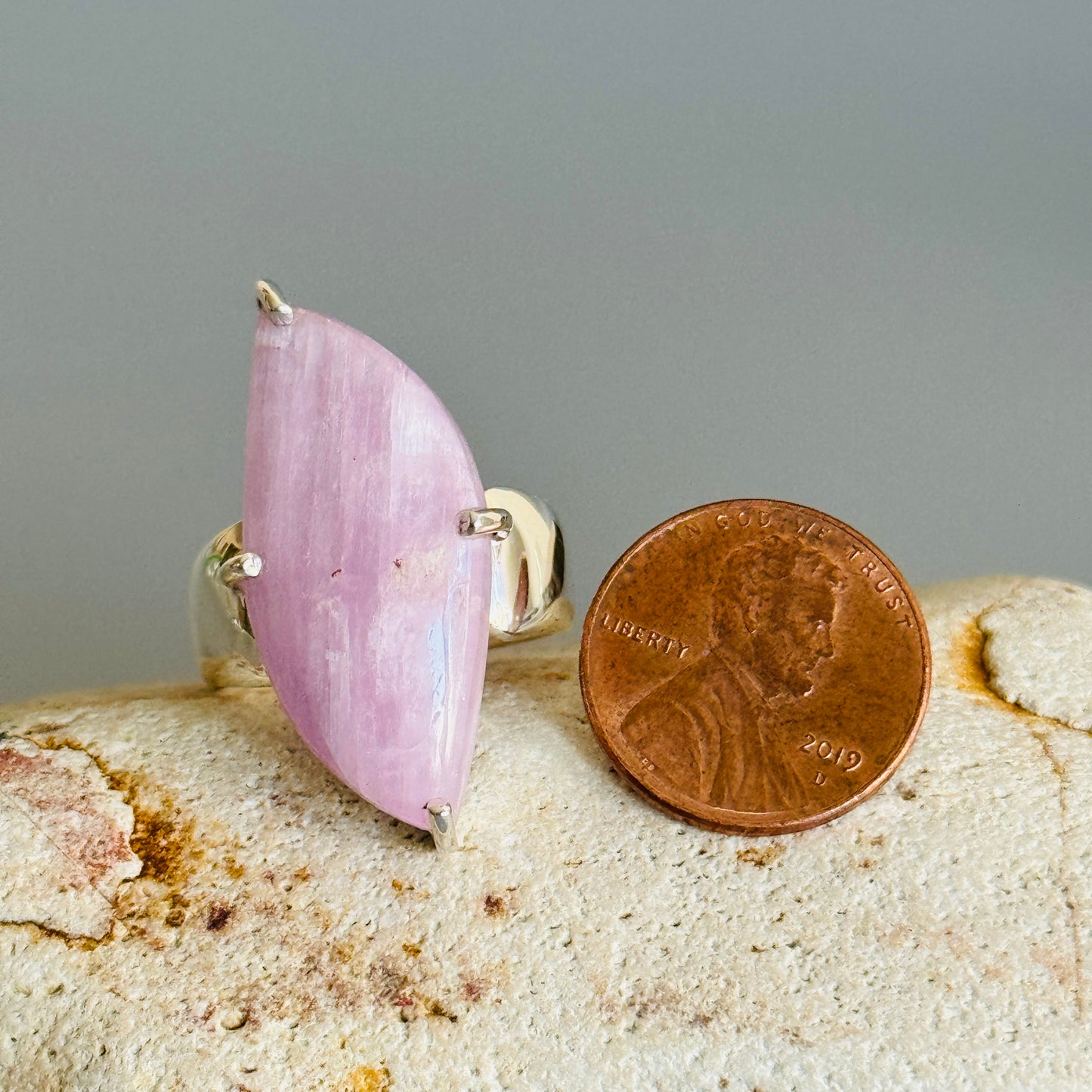 Kunzite Cabochon Ring