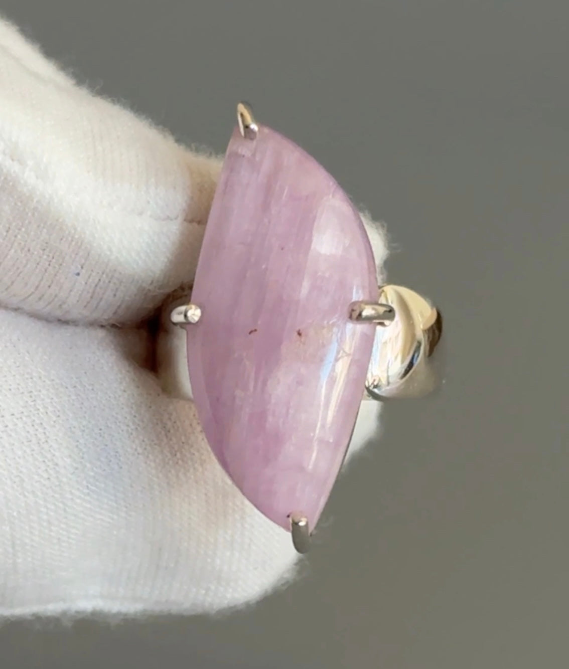 Kunzite Cabochon Ring