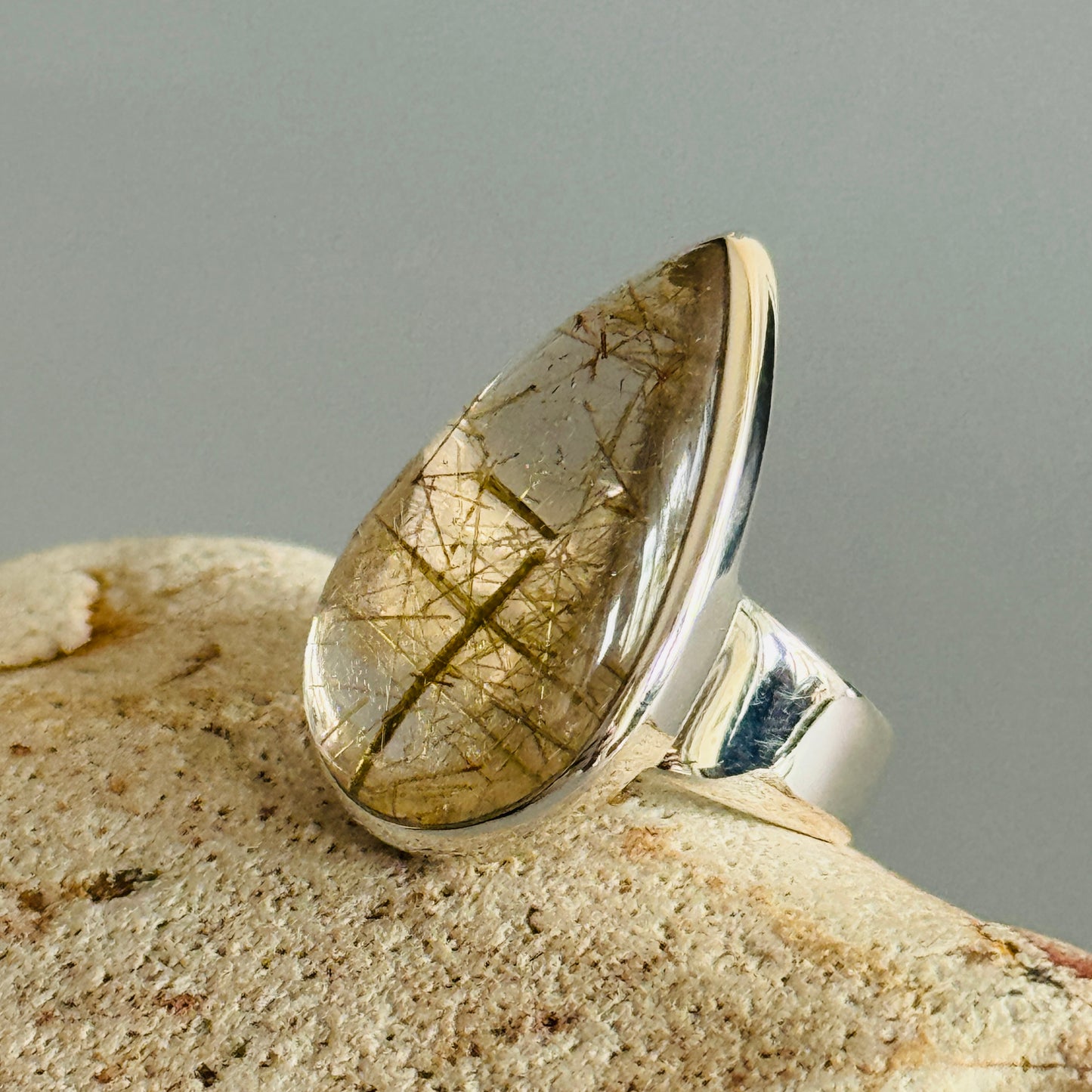 Rutile Quartz Handmade Ring