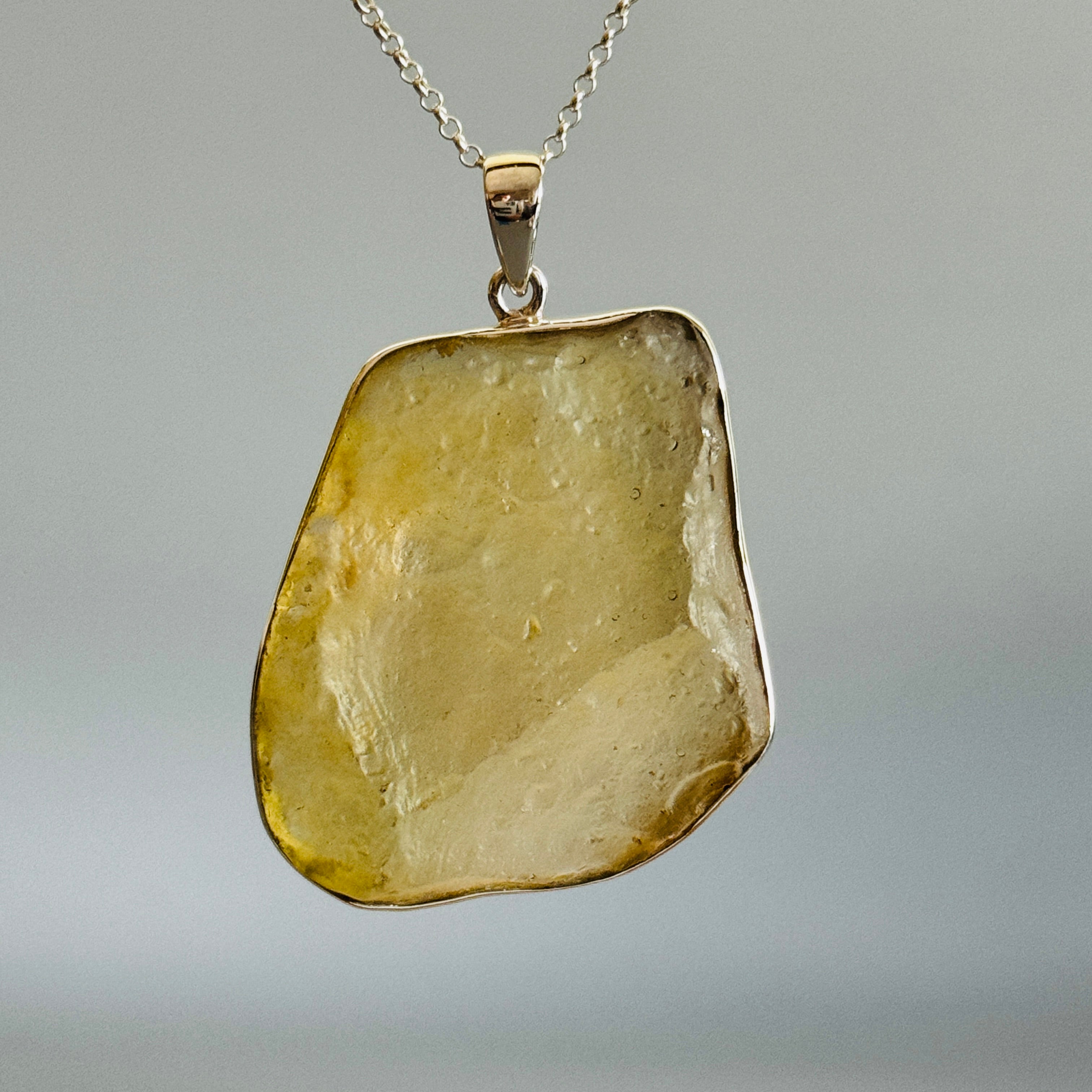 Genuine Rare Libyan top Desert Glass pendant