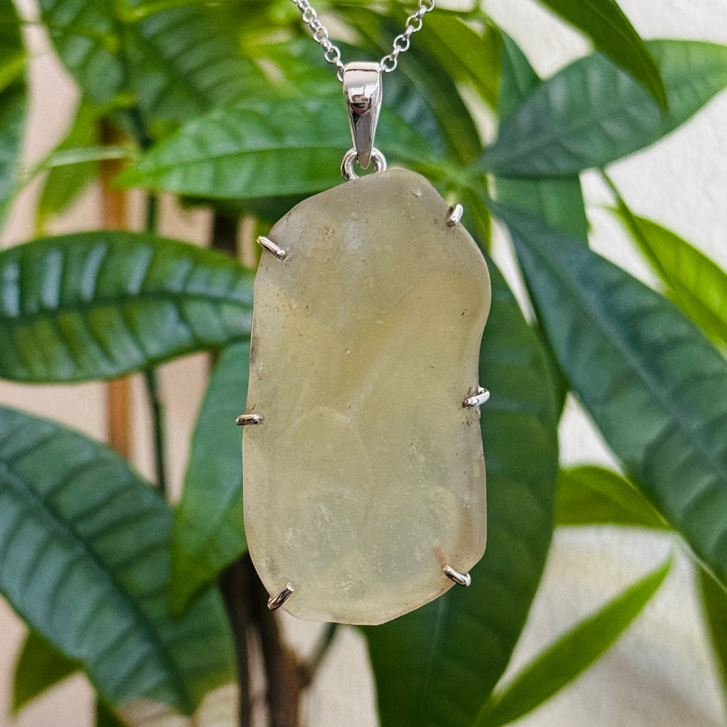 Rare Natural Libyan Desert Glass Pendant