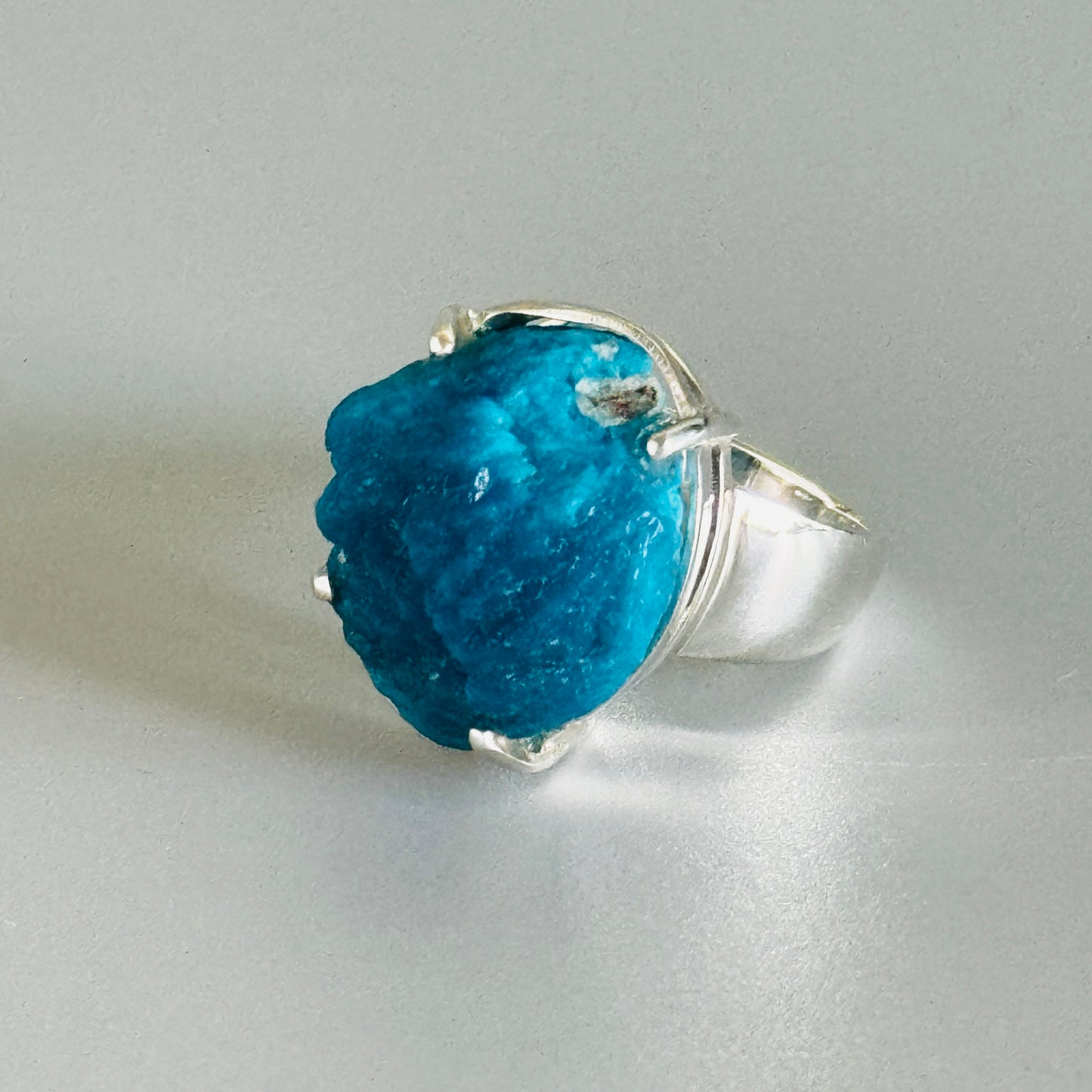 Cavansite Druzy Raw Ring