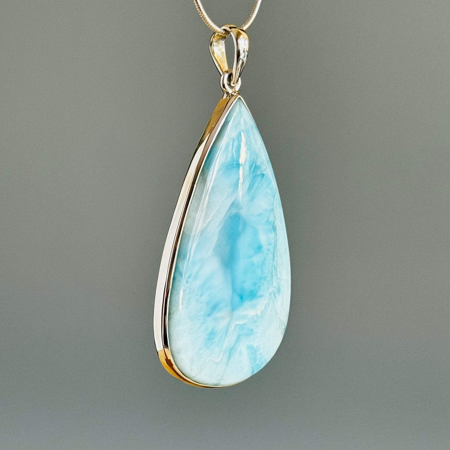 Larimar Pendant, Sterling Silver 925 Pendant