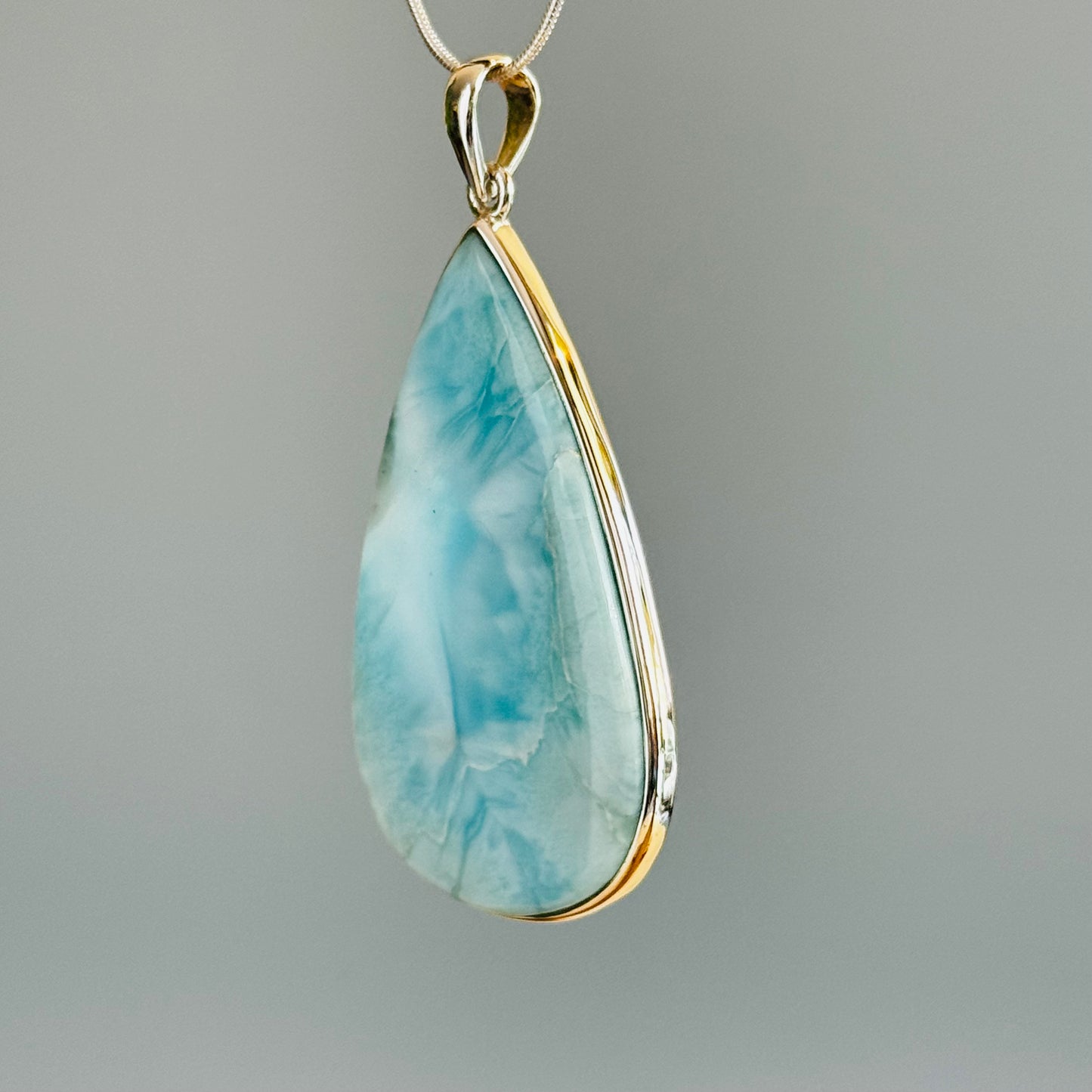 Larimar Pendant, Sterling Silver 925 Pendant