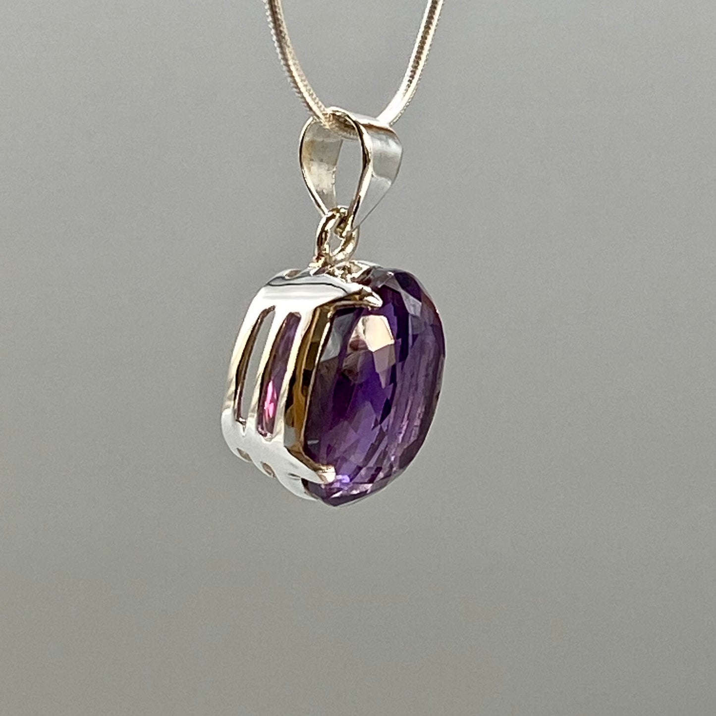 Amethyst Faceted Pendant