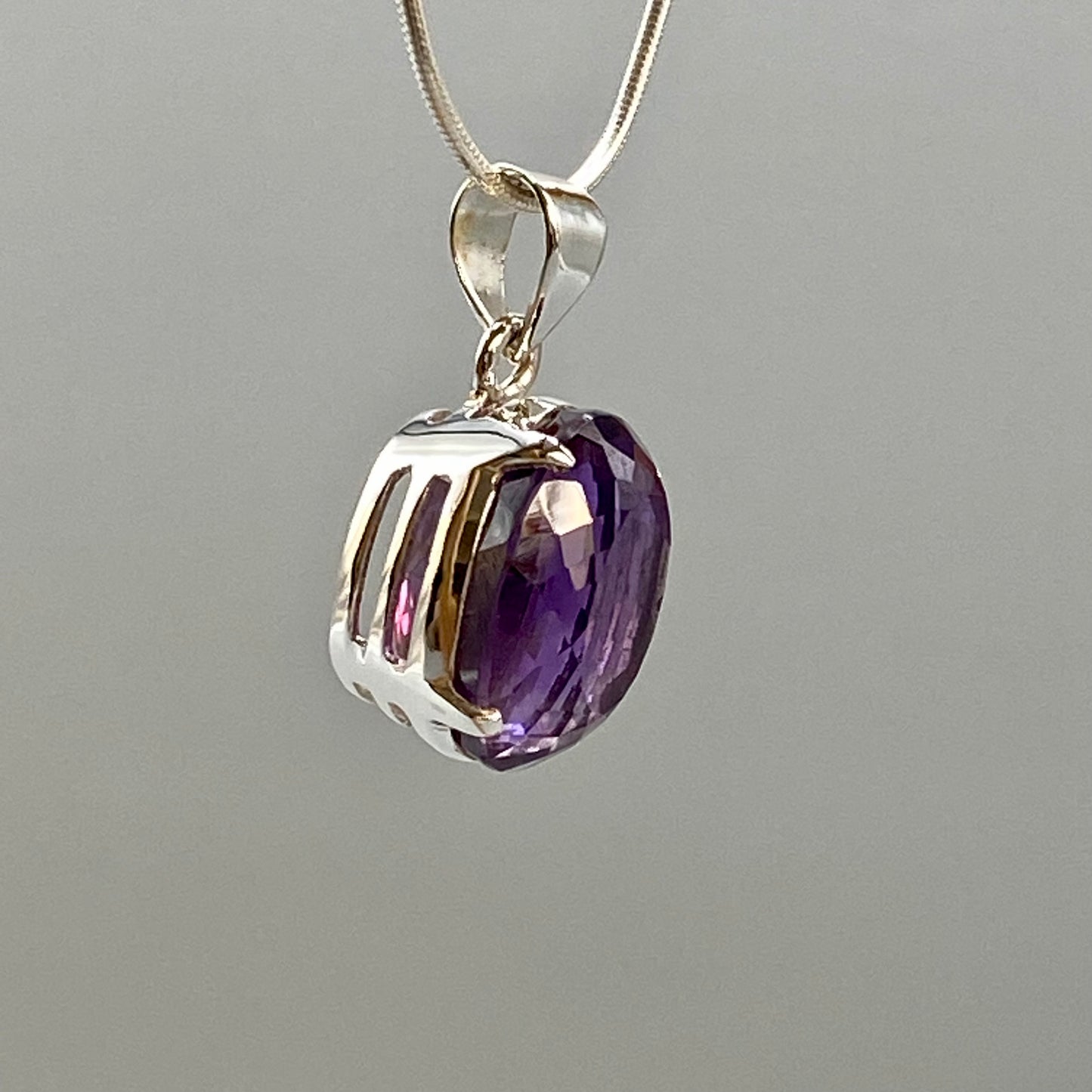 Amethyst Faceted Pendant