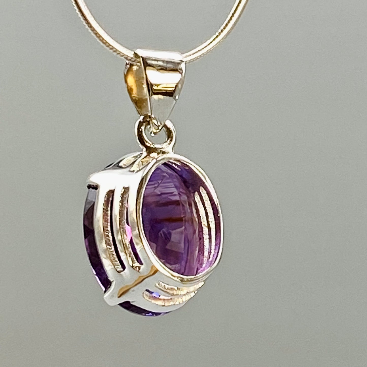 Amethyst Faceted Pendant