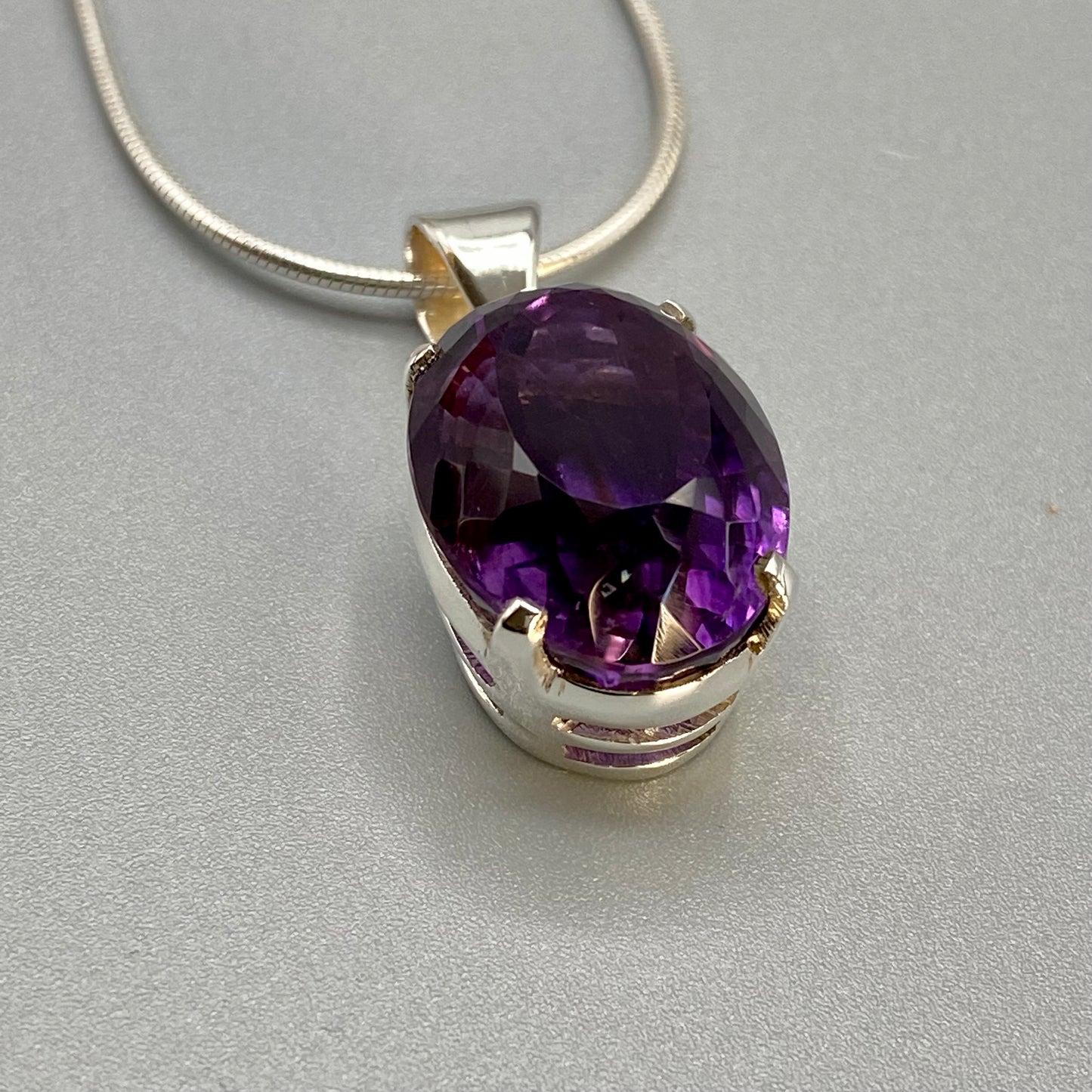 Amethyst Faceted Pendant