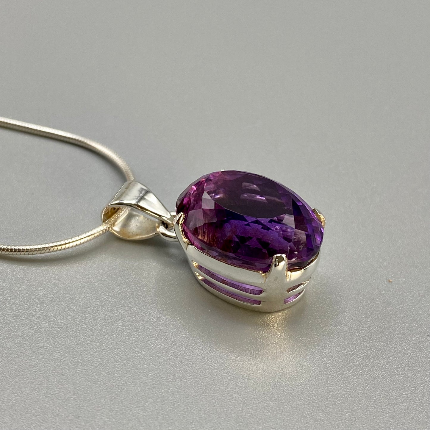 Amethyst Faceted Pendant