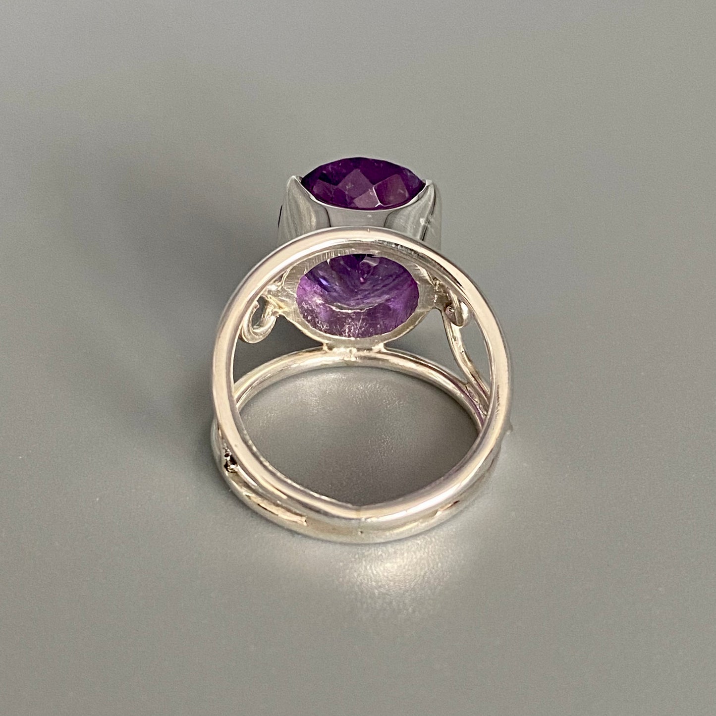 Amethyst Silver Handmade Ring