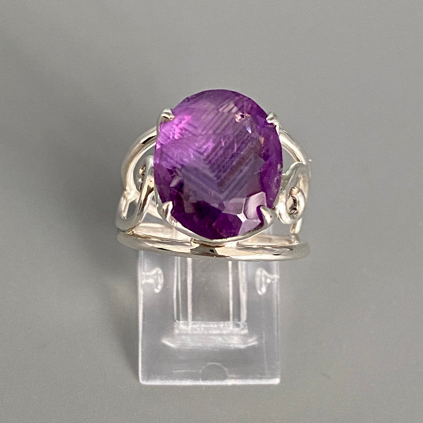 Amethyst Silver Handmade Ring