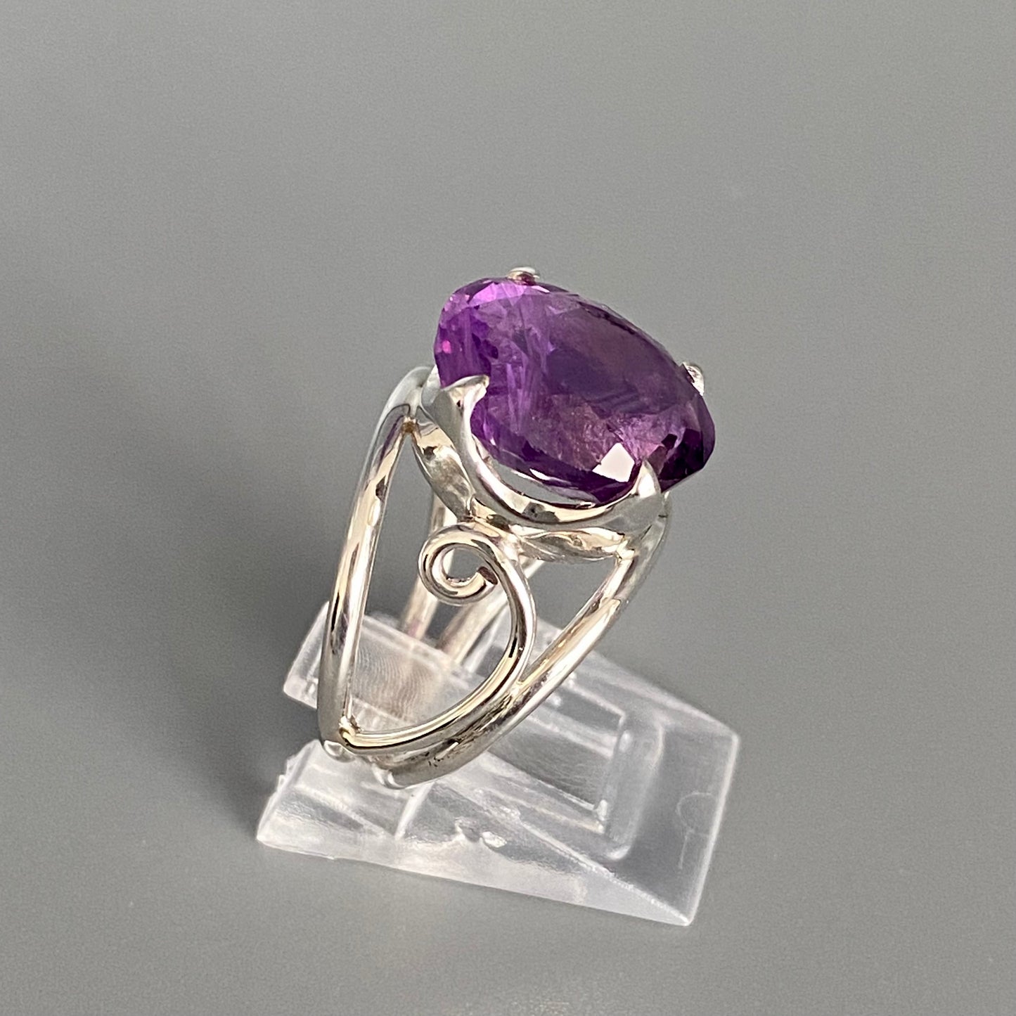 Amethyst Silver Handmade Ring