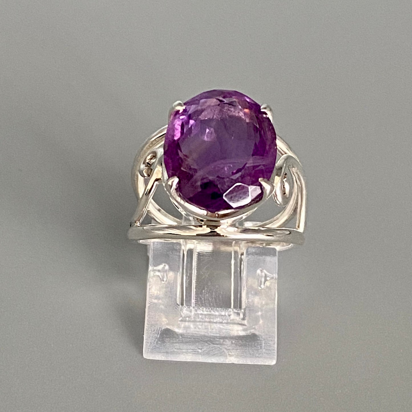 Amethyst Silver Handmade Ring