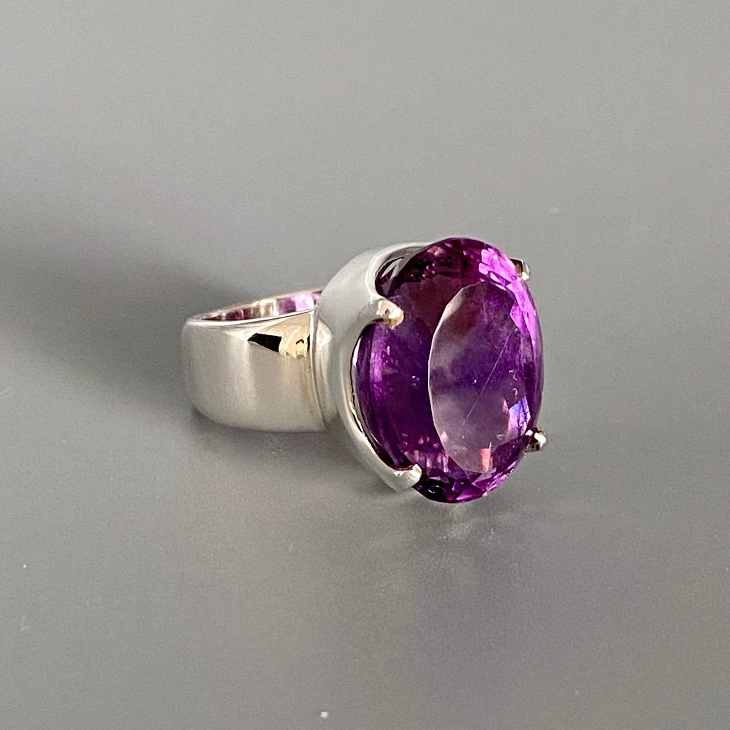 Amethyst Silver Ring