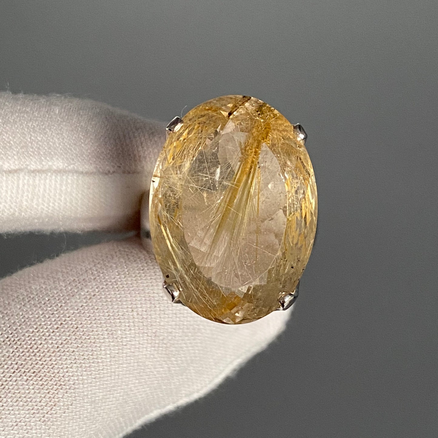 Rutile Quartz Ring