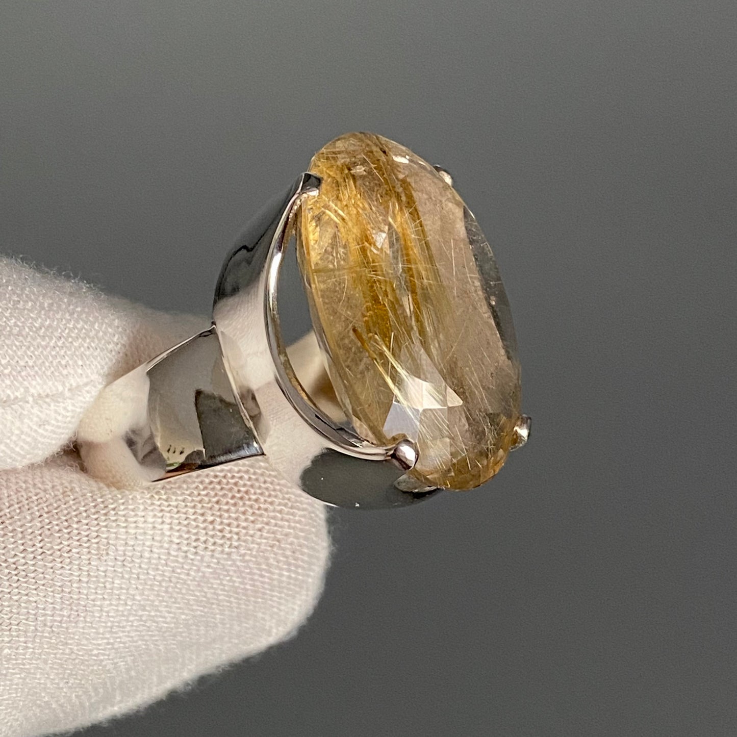 Rutile Quartz Ring