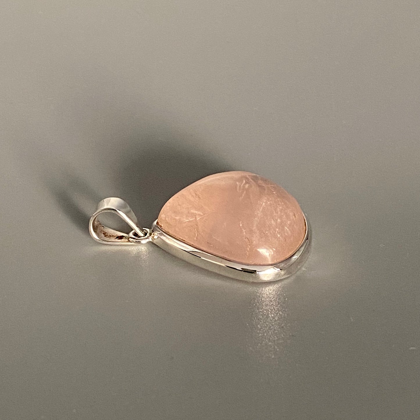 Rose Quartz Sterling Silver Pendant