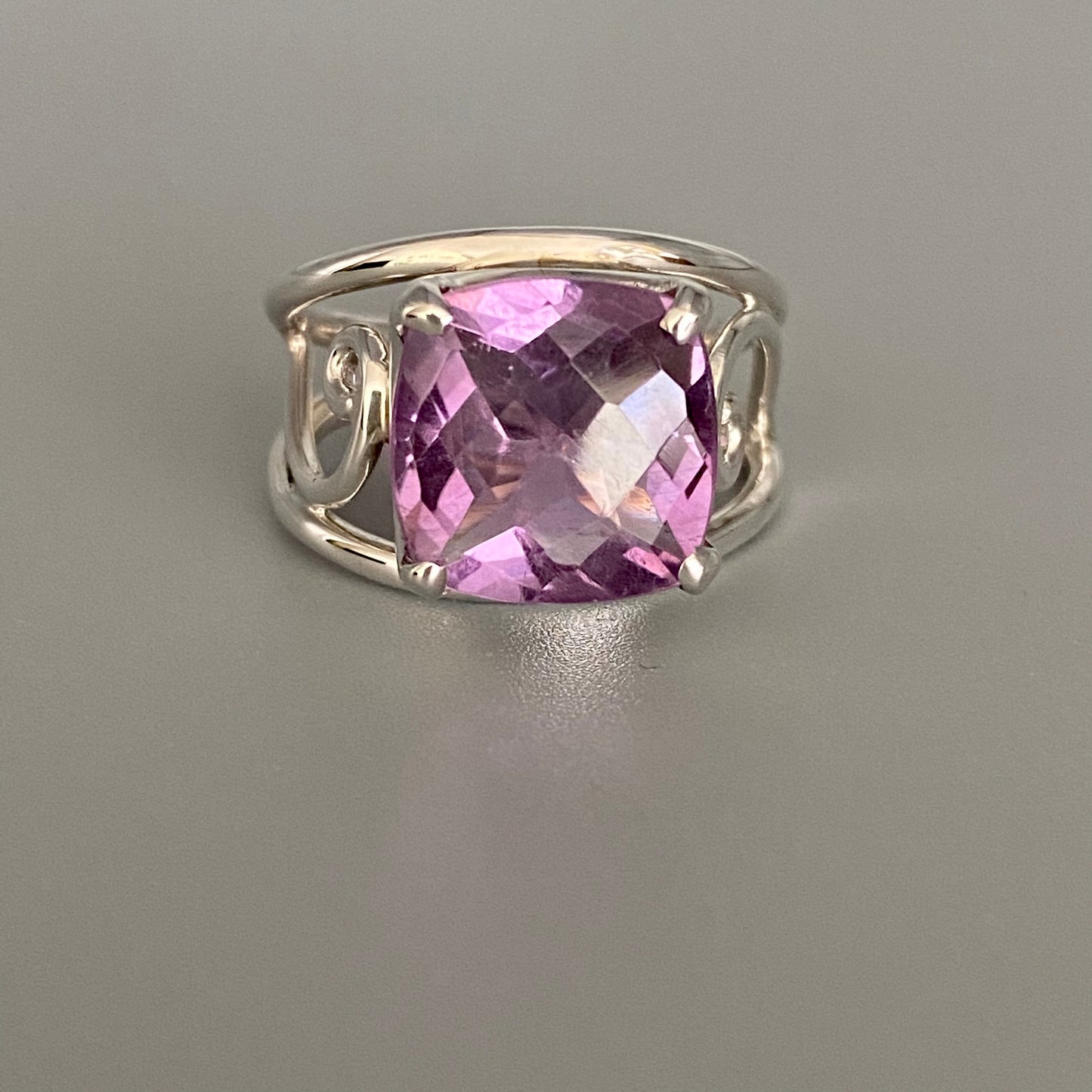 Amethyst Silver Sterling Ring