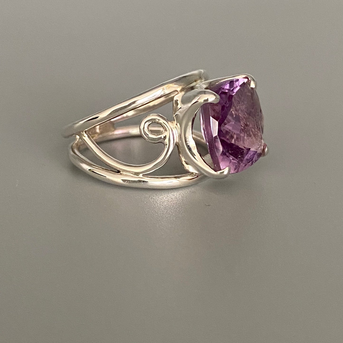 Amethyst Silver Sterling Ring