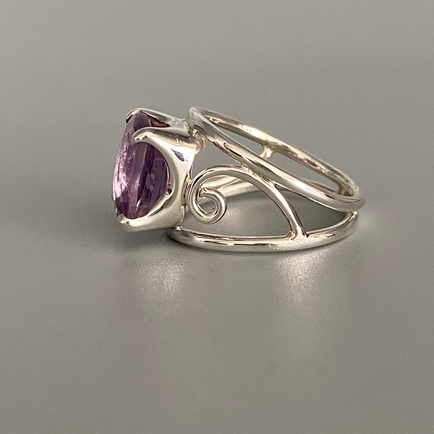 Amethyst Silver Sterling Ring