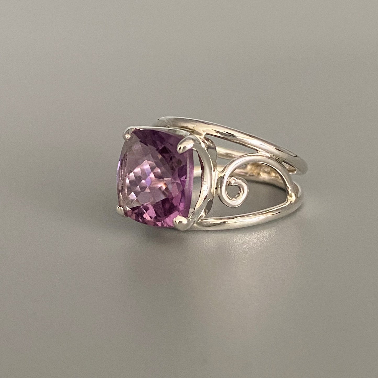 Amethyst Silver Sterling Ring