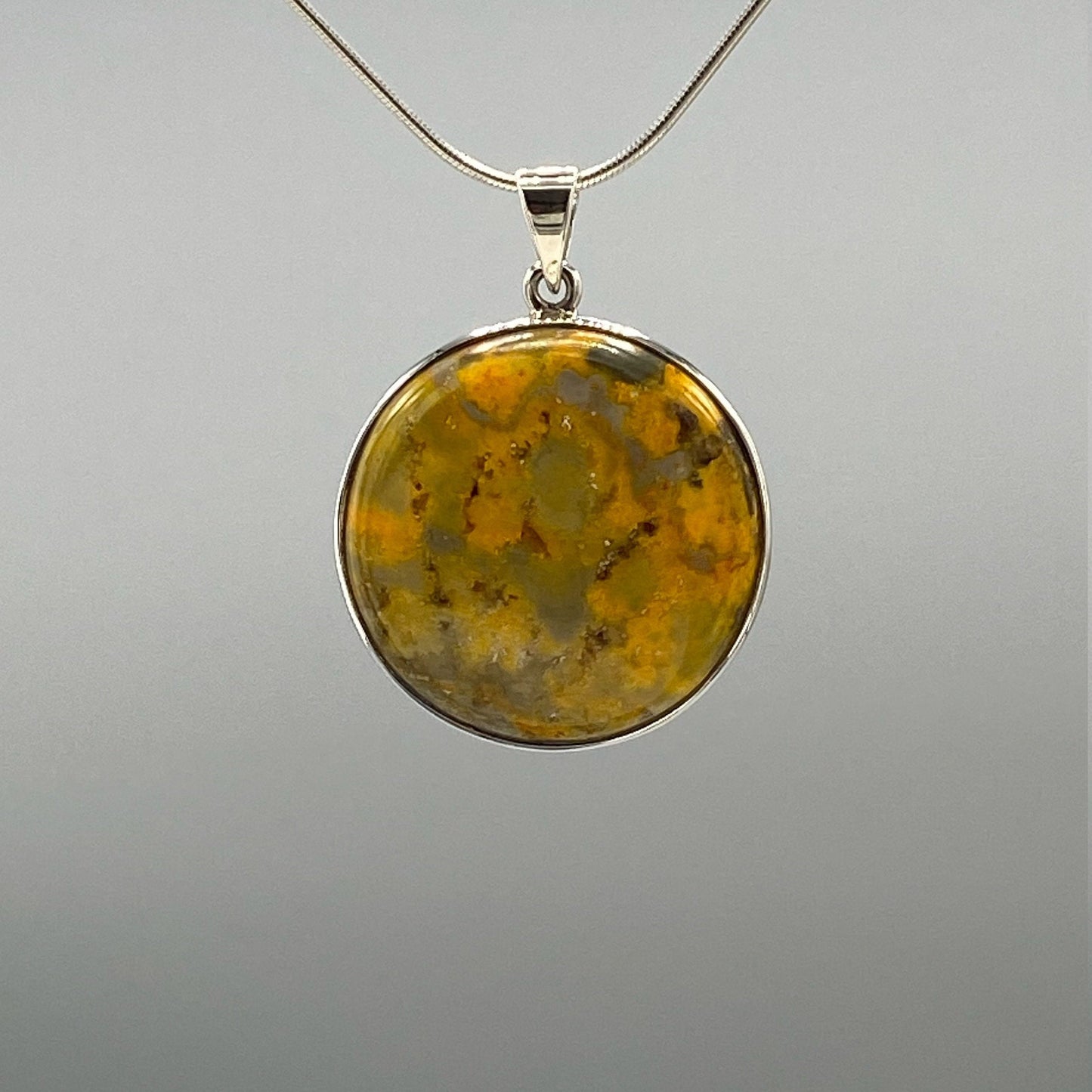 Bumble Bee Jasper Pendant Silver