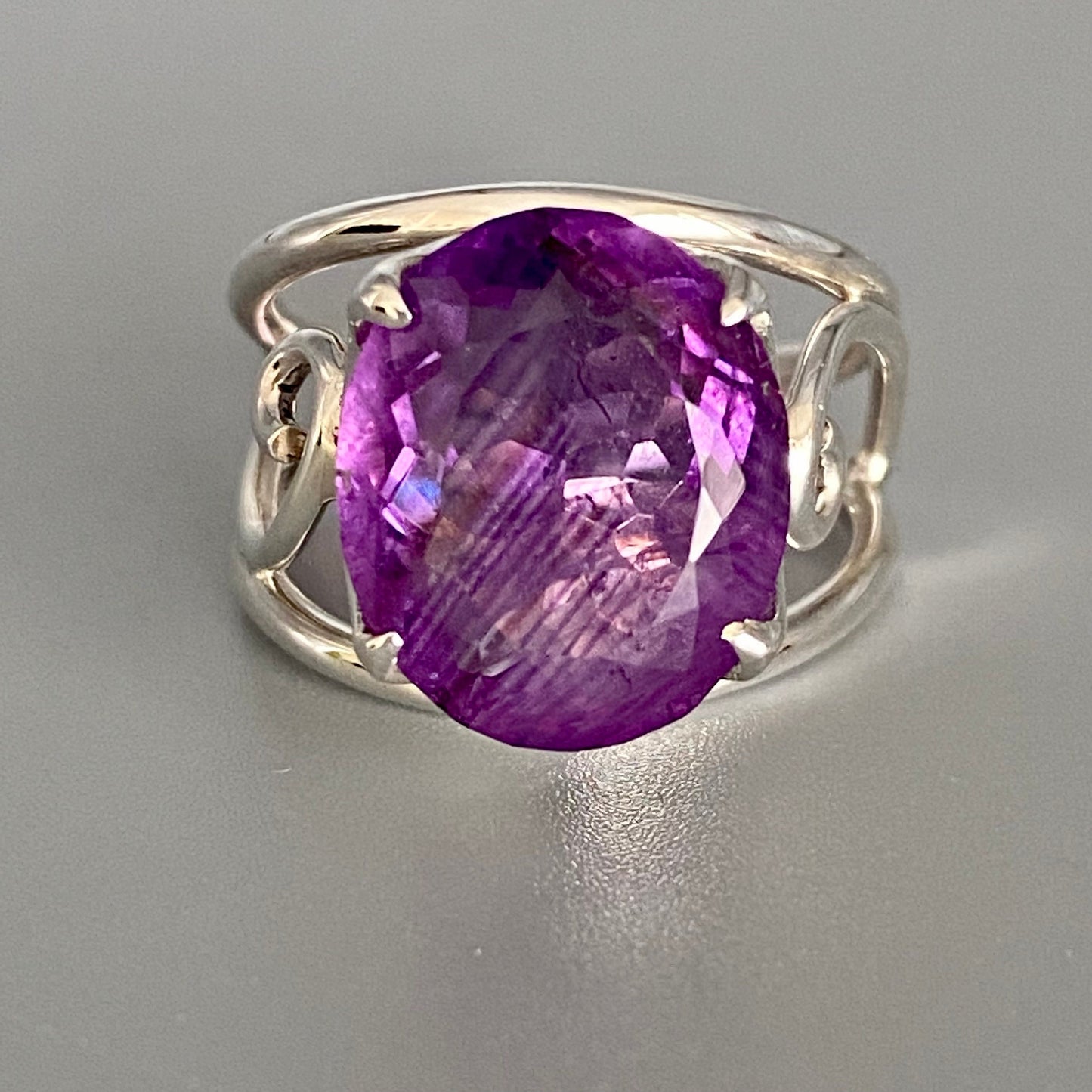 Amethyst Silver Handmade Ring