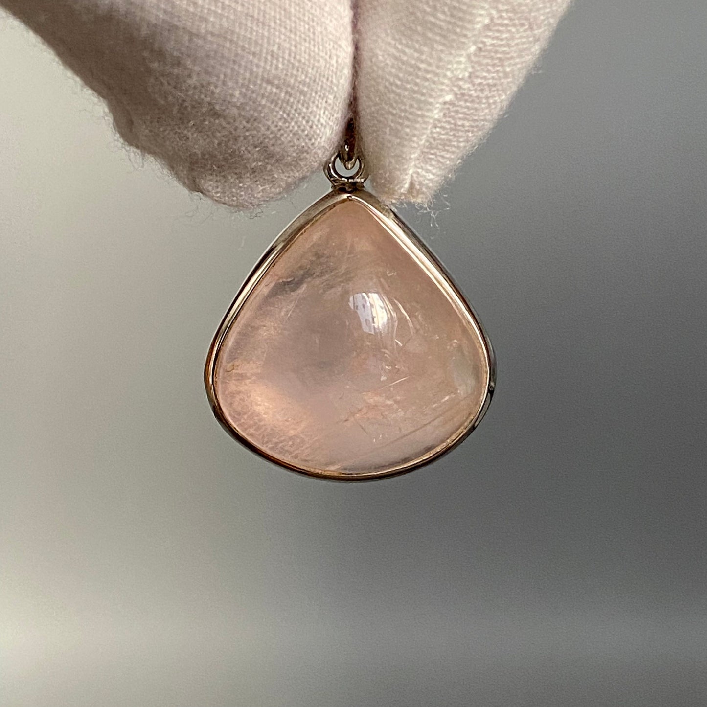 Rose Quartz Sterling Silver Pendant