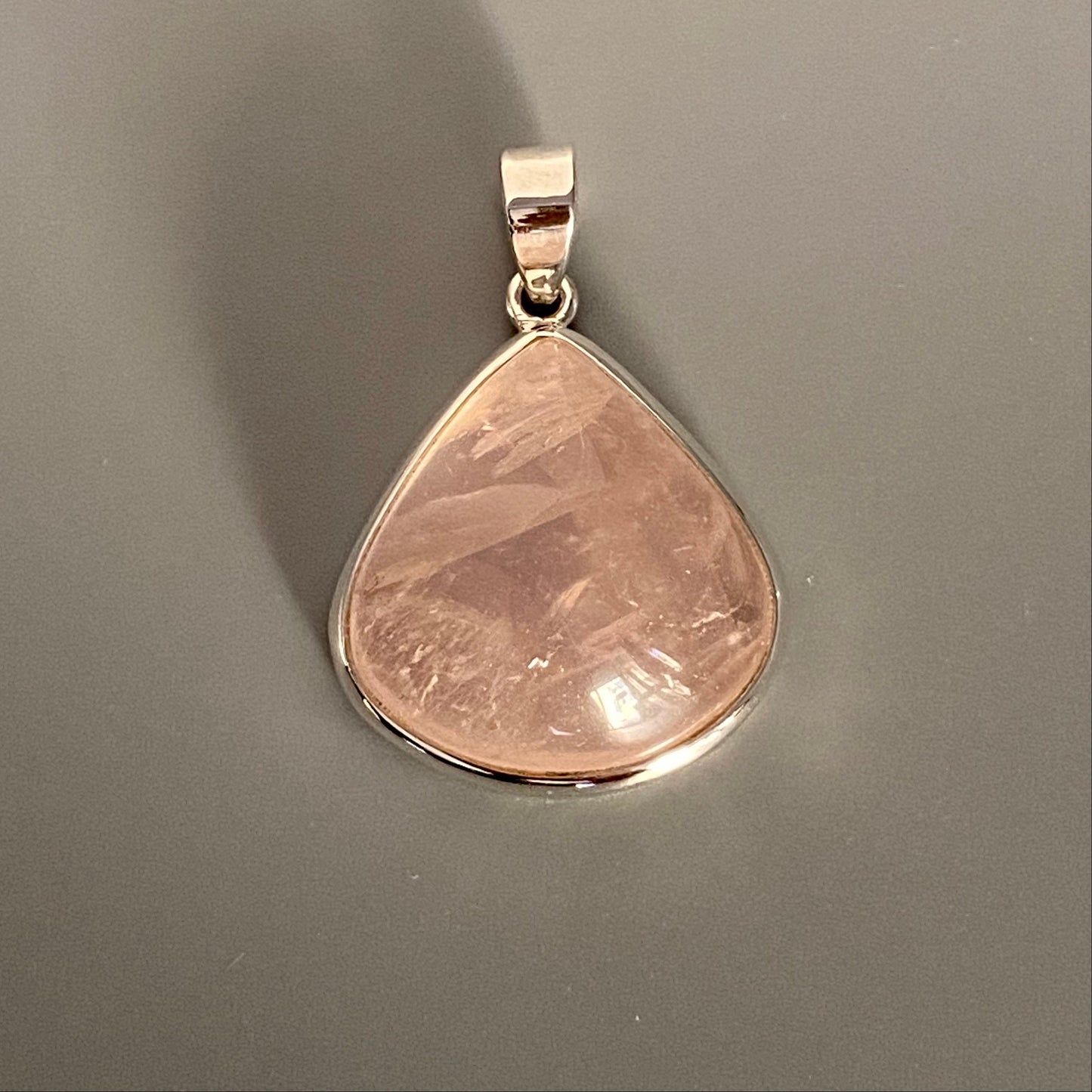 Rose Quartz Sterling Silver Pendant