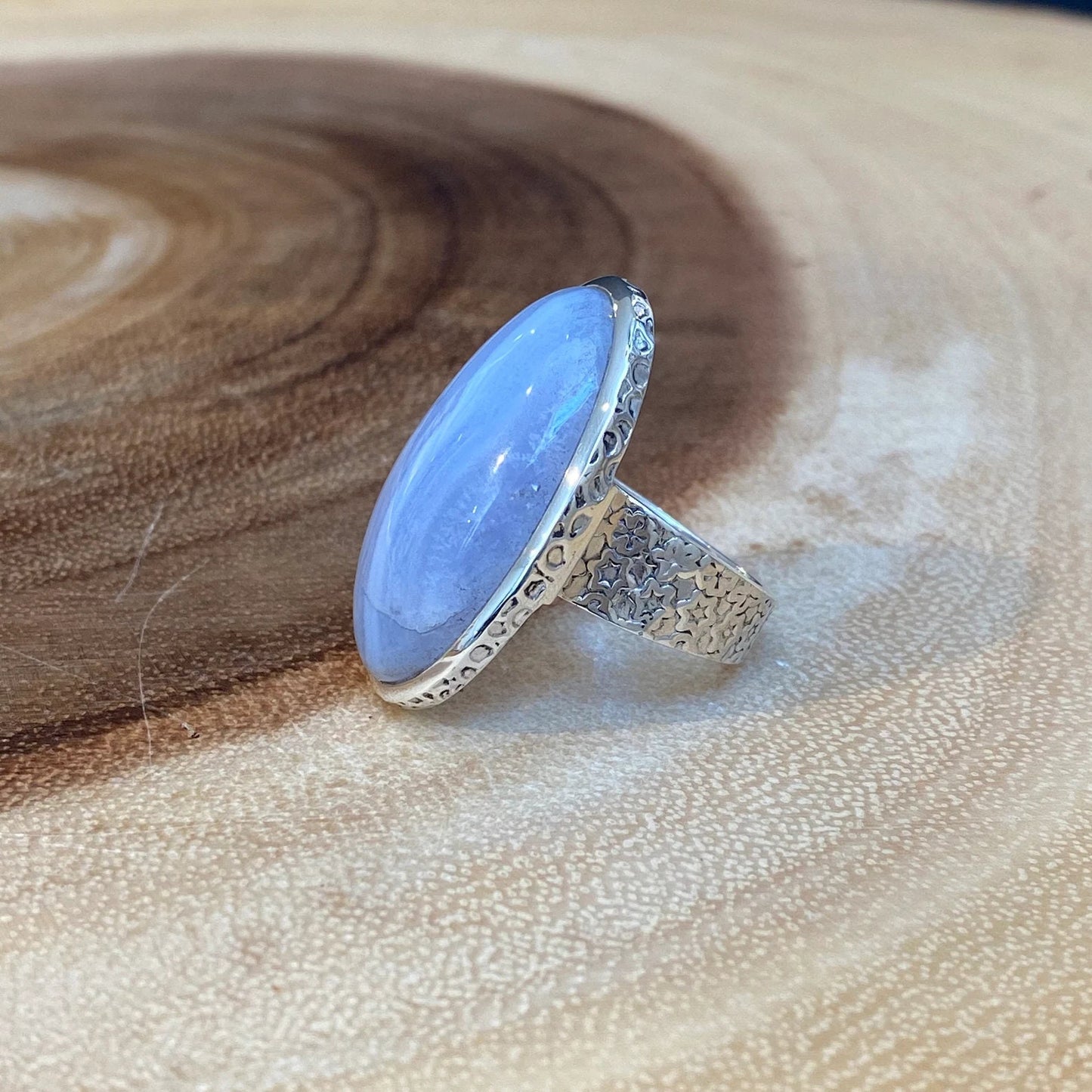 Blue Lace Agate Ring