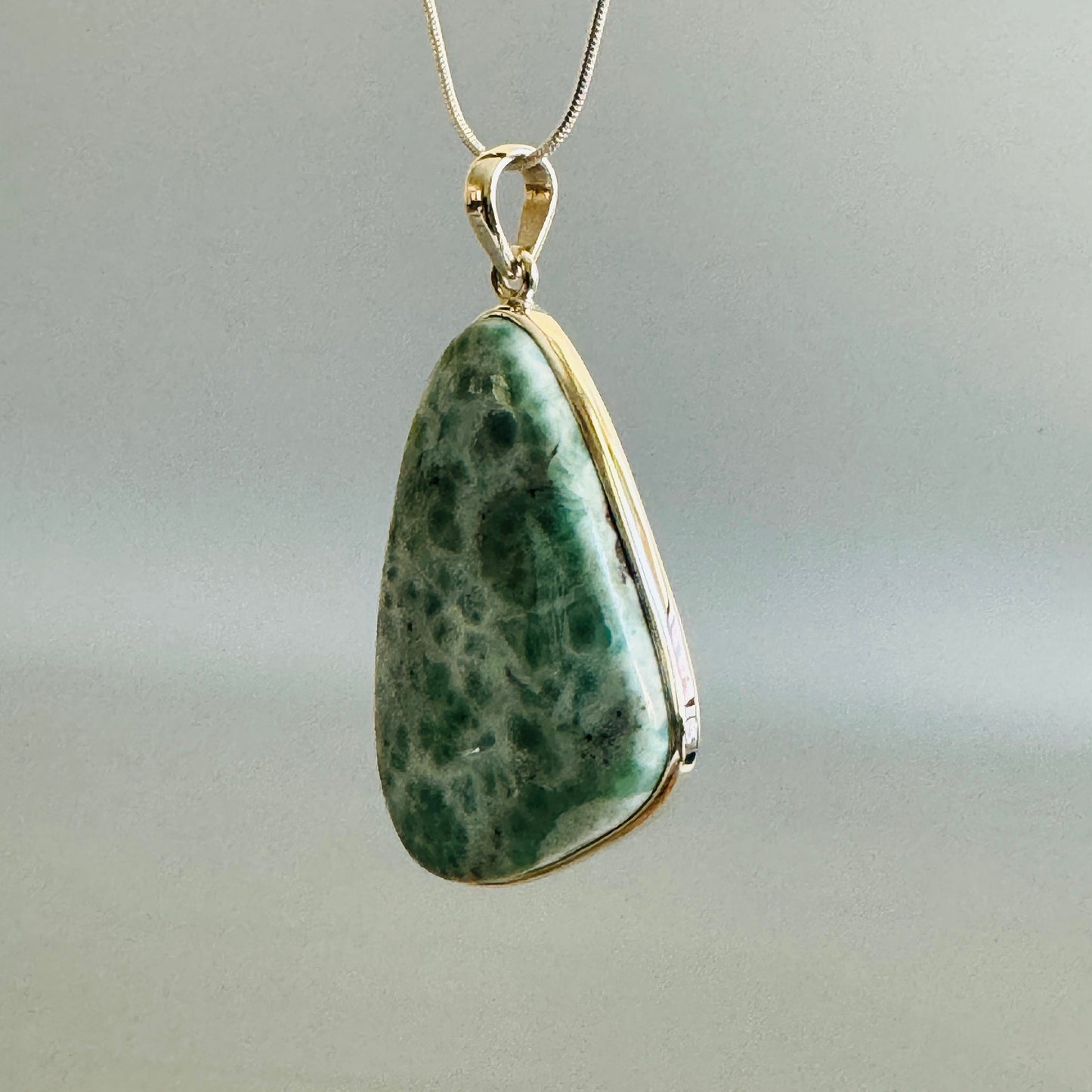 Natural Larimar Handmade Pendant