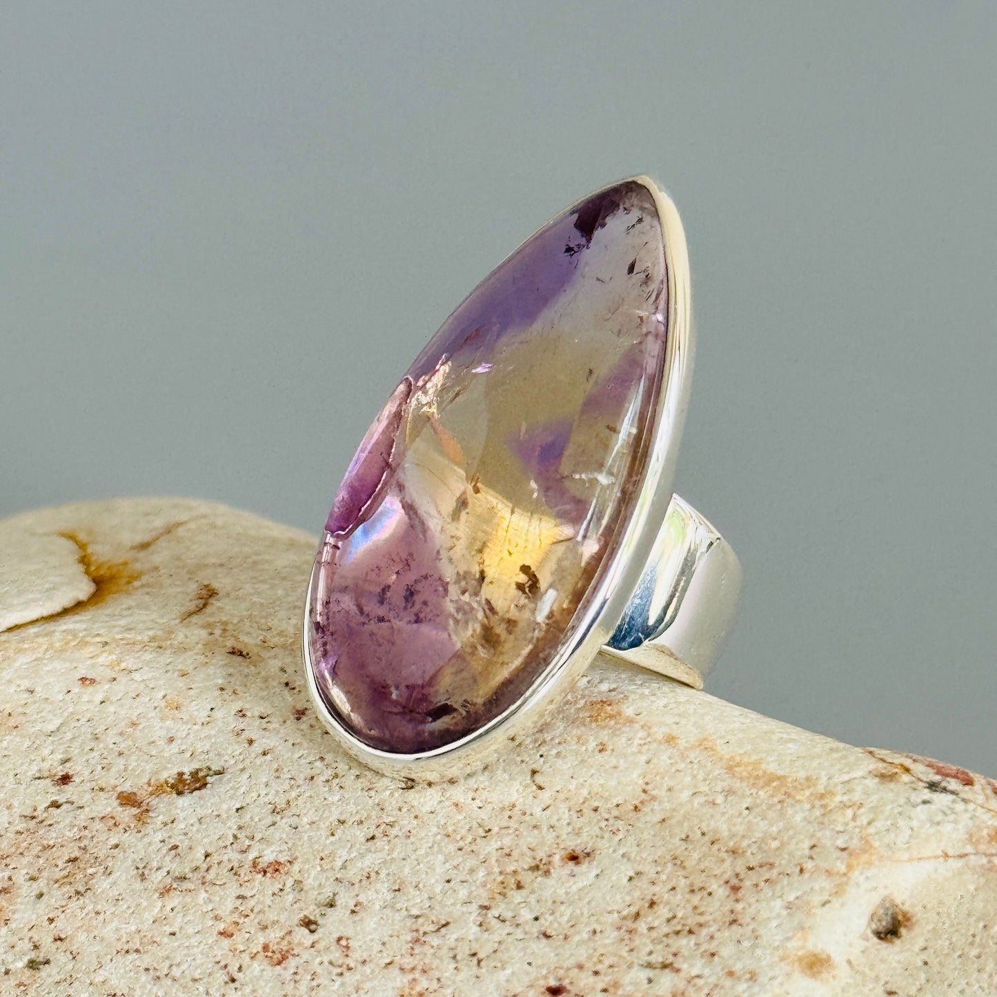 Ametrine Natural Gemstone Ring