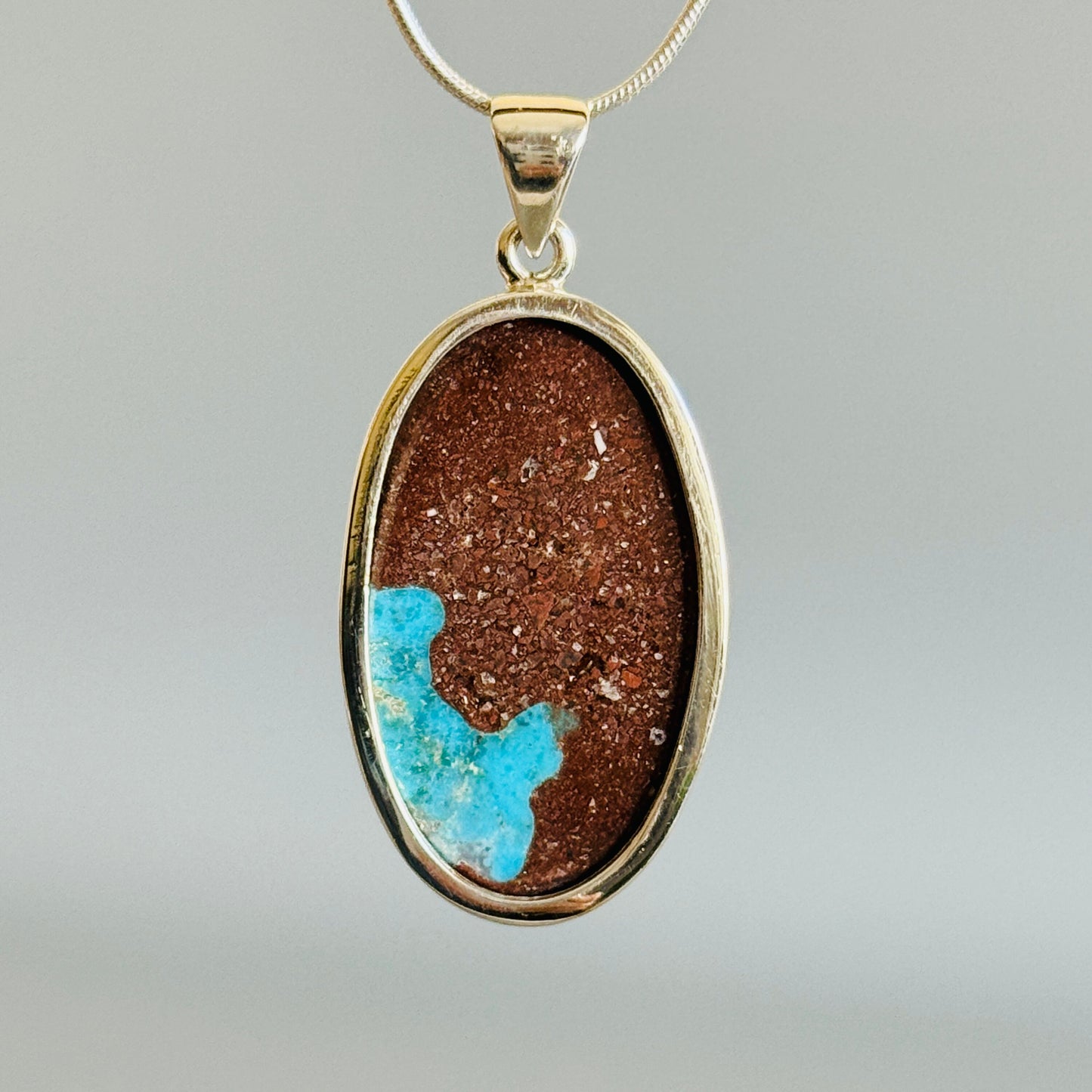 Turquoise Pendant 925 Sterling Silver Pendant