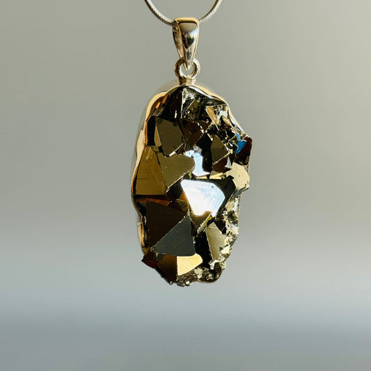 Natural Pyrite Raw Gemstone Pendant