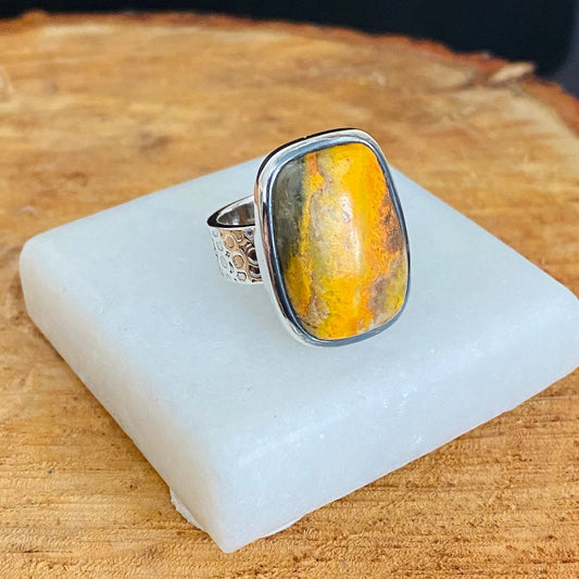 Bumble Bee Jasper Ring