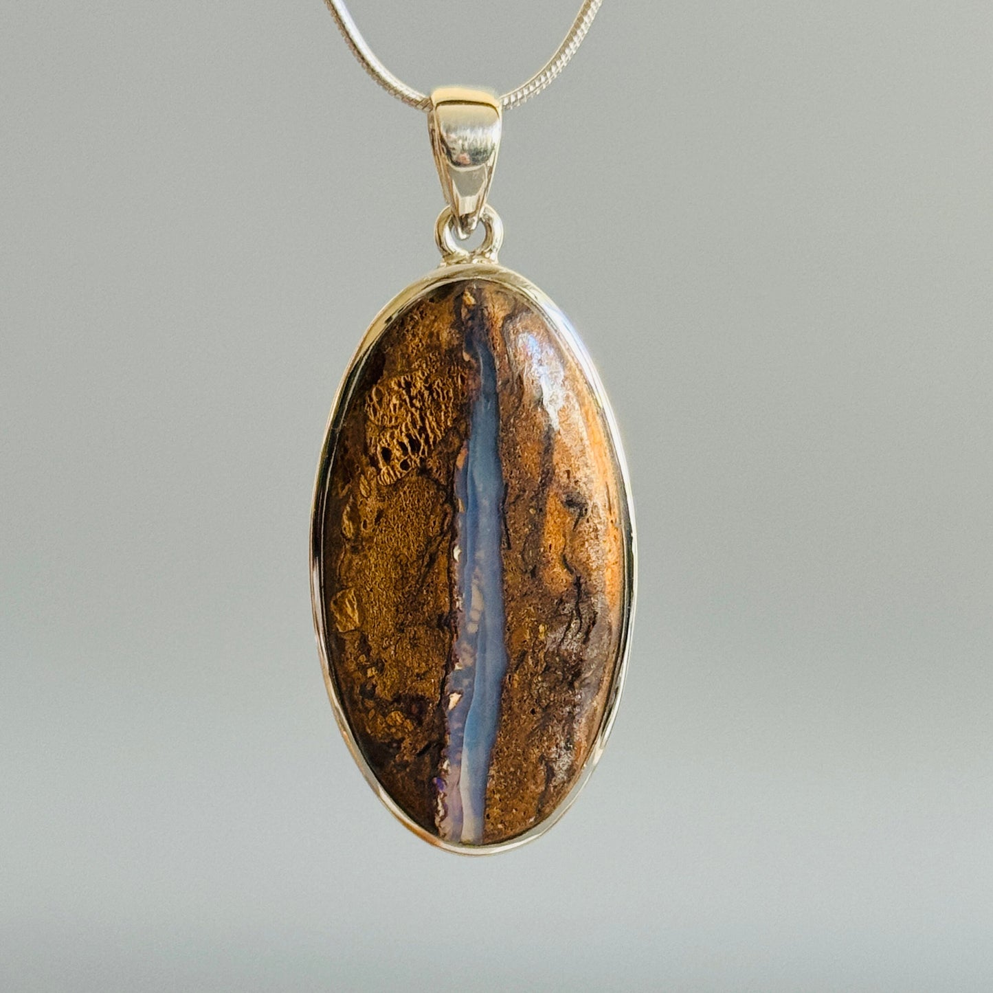 Natural Boulder Opal Pendant