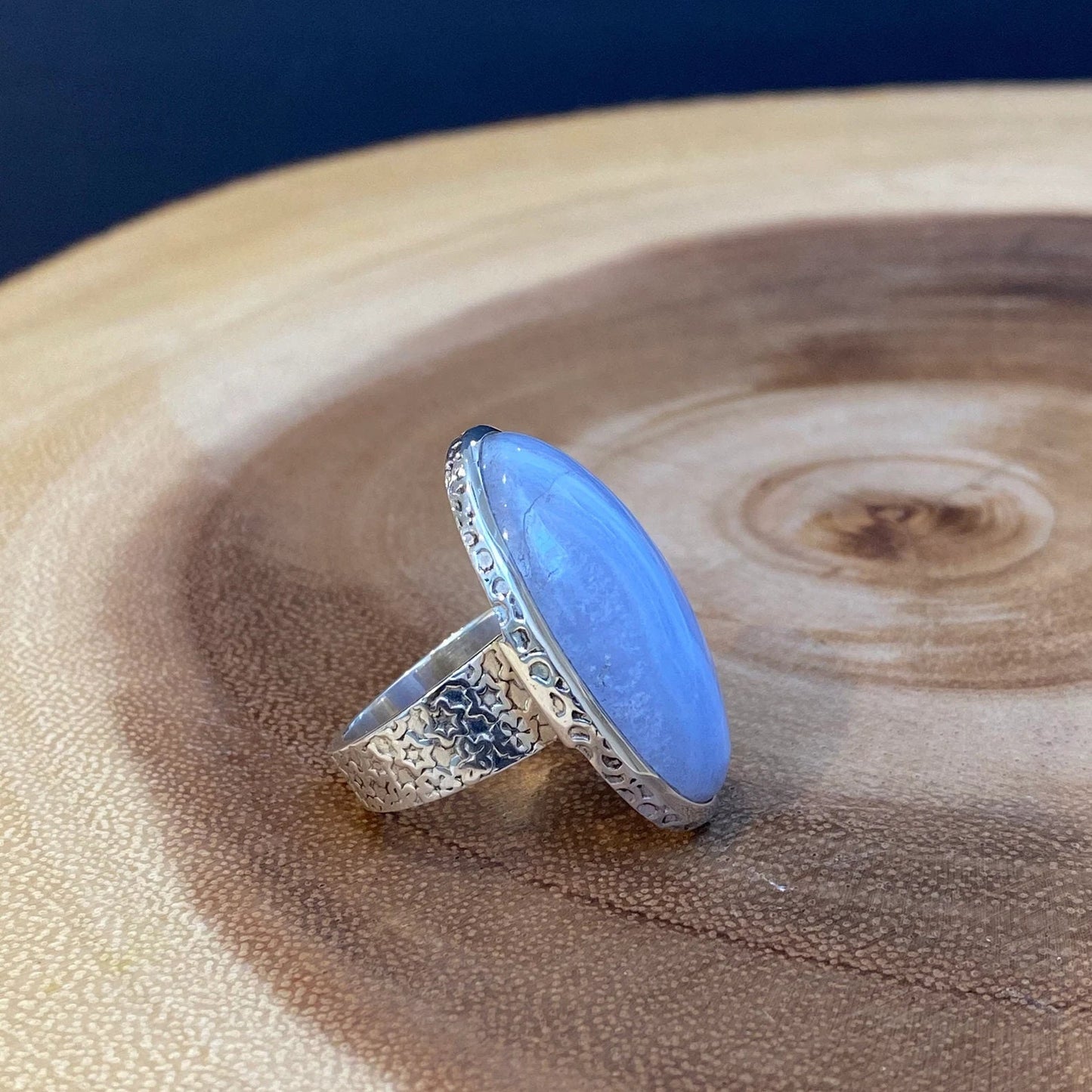 Blue Lace Agate Ring