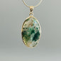 Natural Moss Agate Pendant Handmade