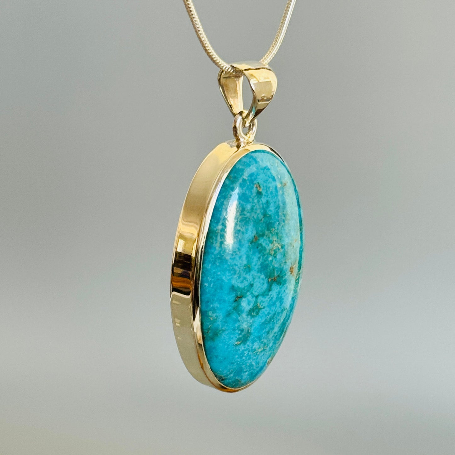 Turquoise Pendant 925 Sterling Silver Pendant