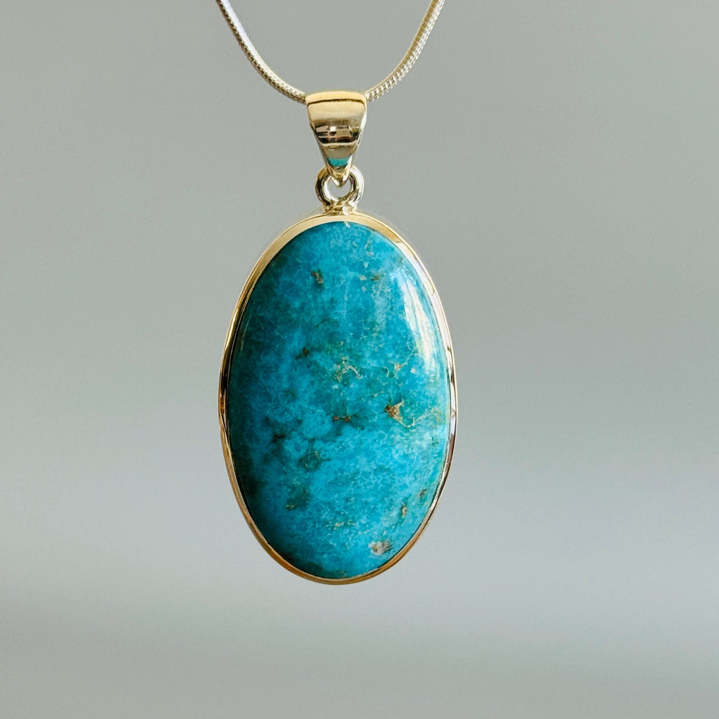 Turquoise Pendant 925 Sterling Silver Pendant