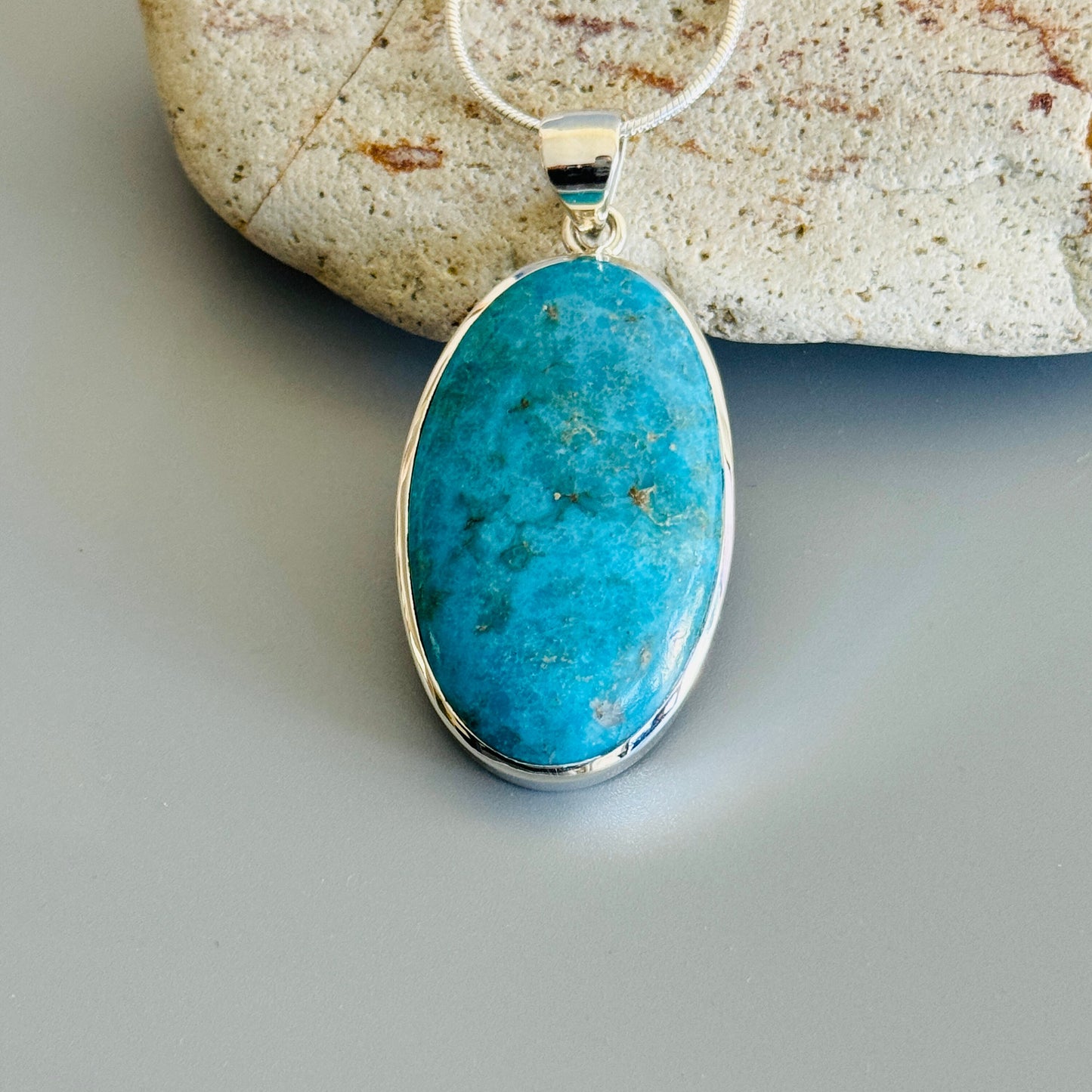 Turquoise Pendant 925 Sterling Silver Pendant