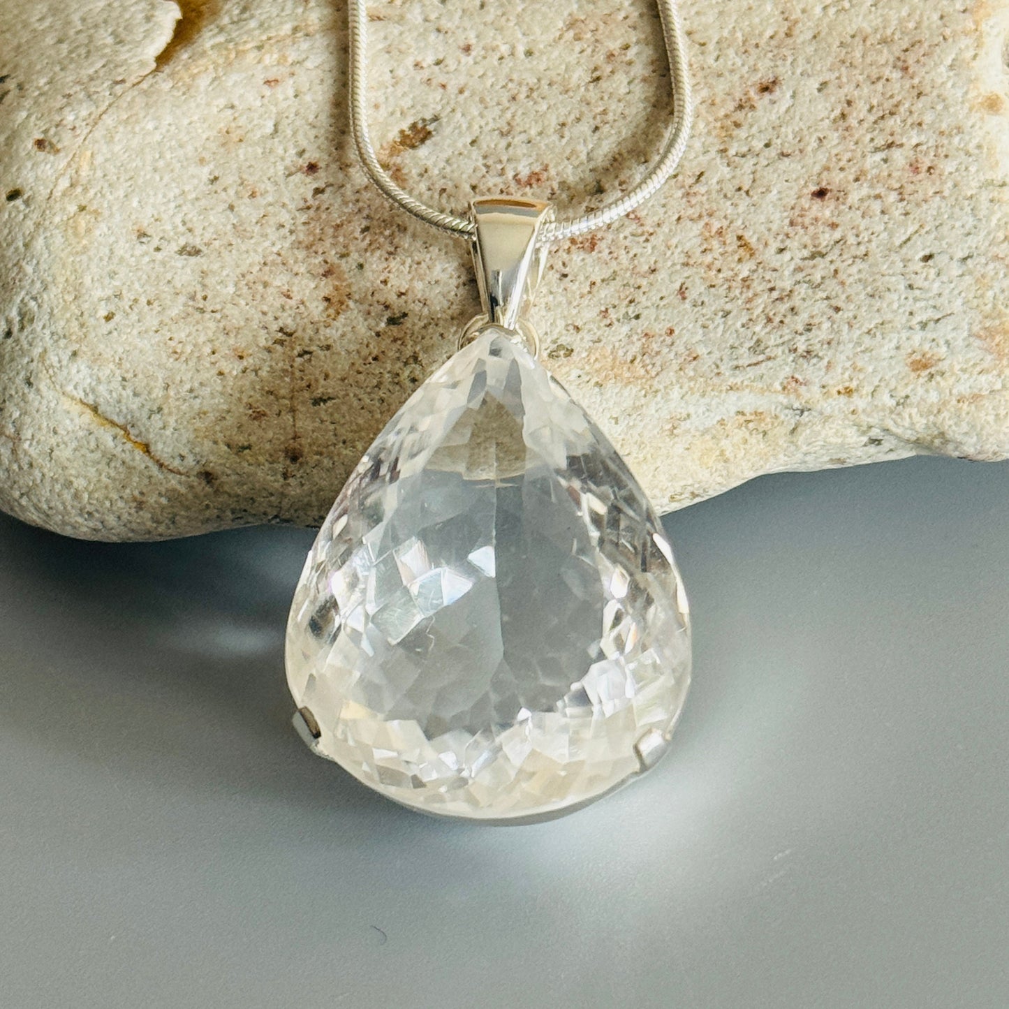 Clear Quartz Handmade Pendant