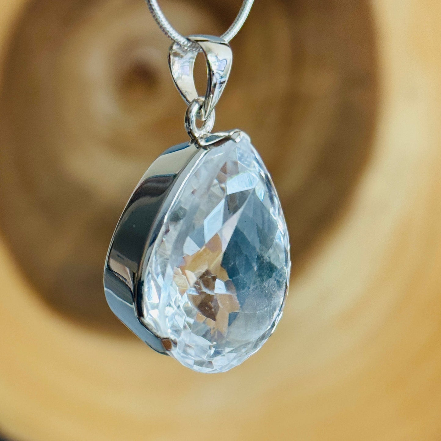 Clear Quartz Handmade Pendant